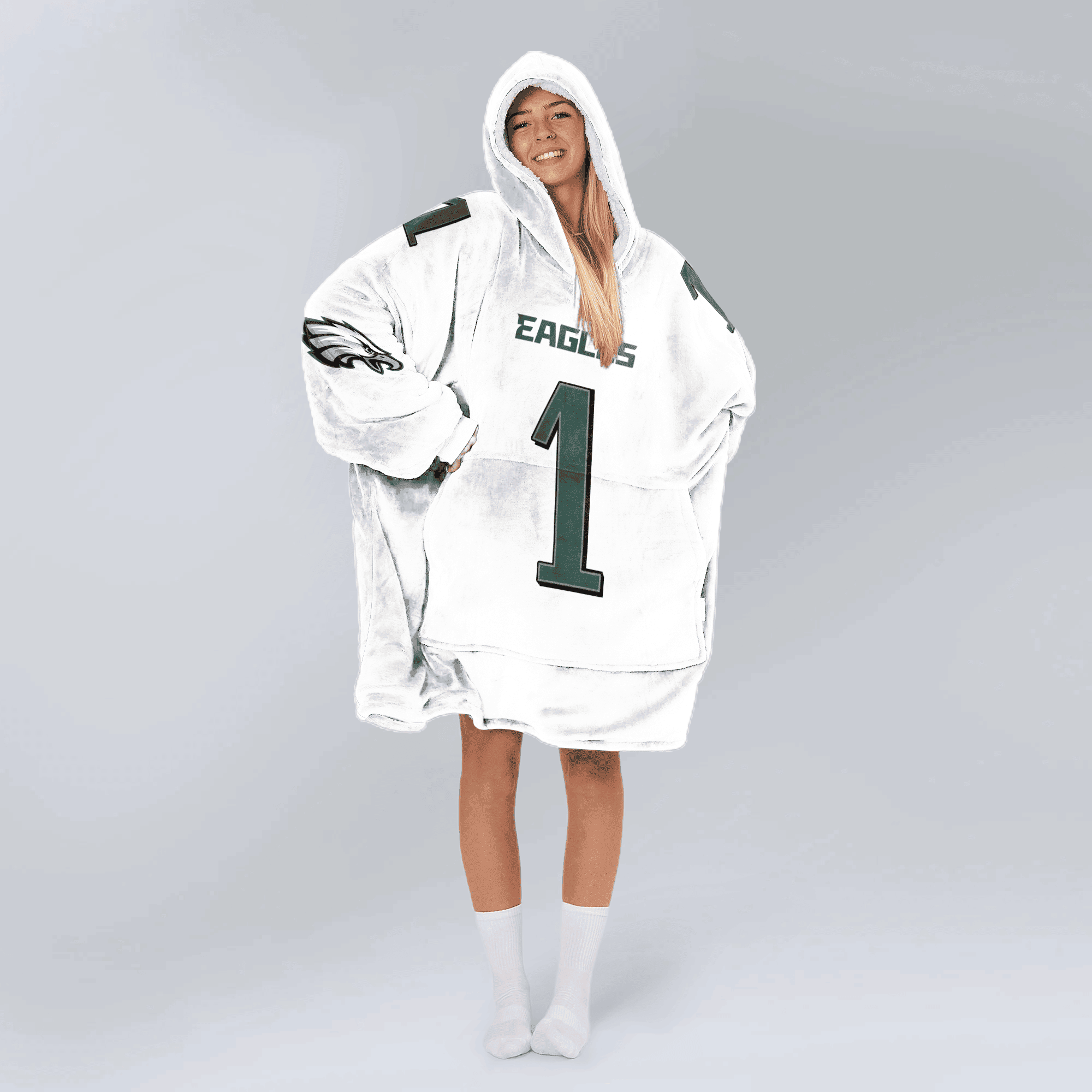 Adult 1 Philadelphia Football Unisex Blanket Hoodie