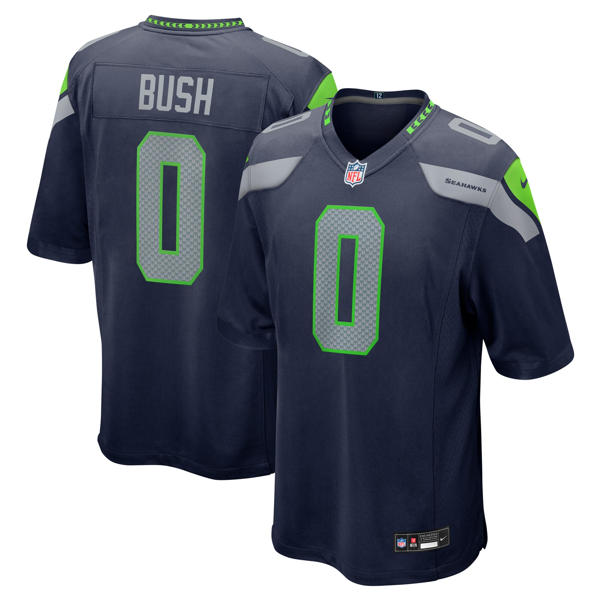 Devin Bush Seattle Seahawks  Game Jersey - College Navy