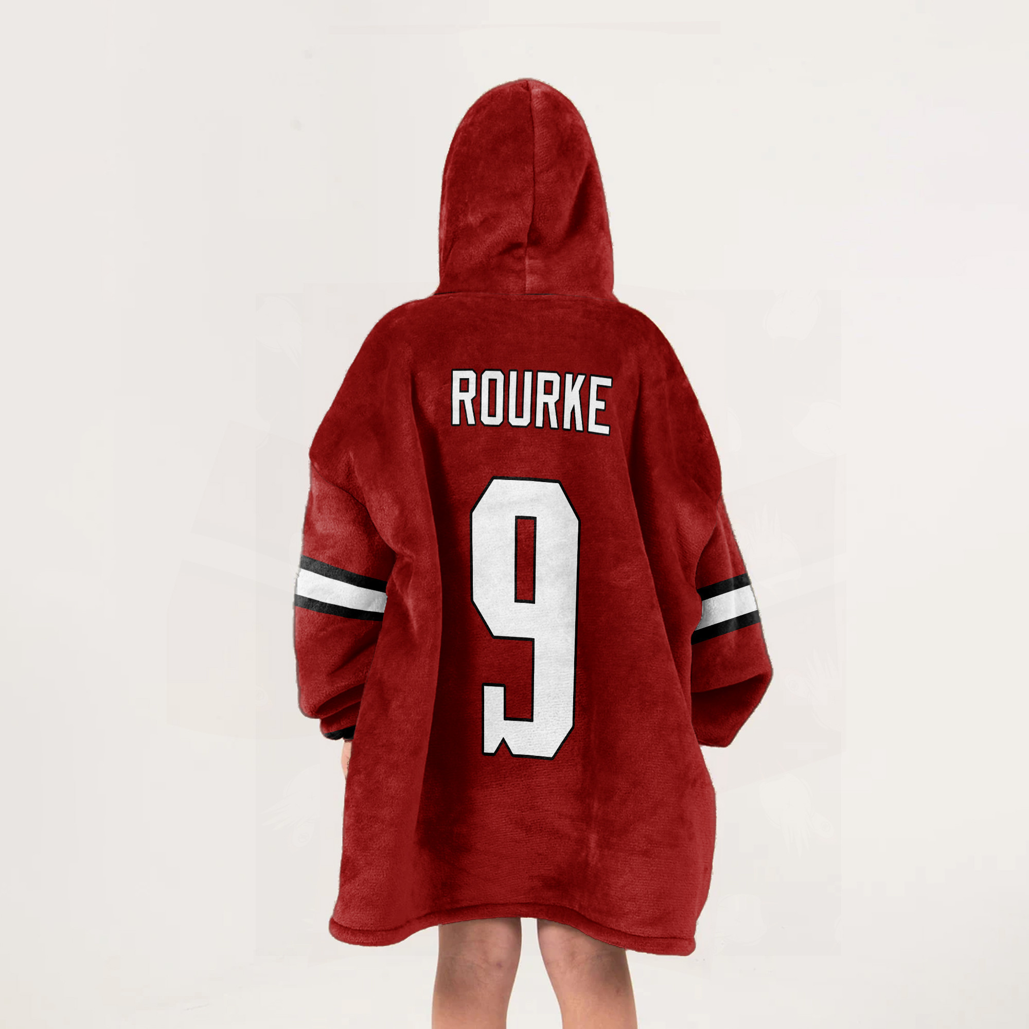 Adult #9 Indiana Football Unisex Blanket Hoodie