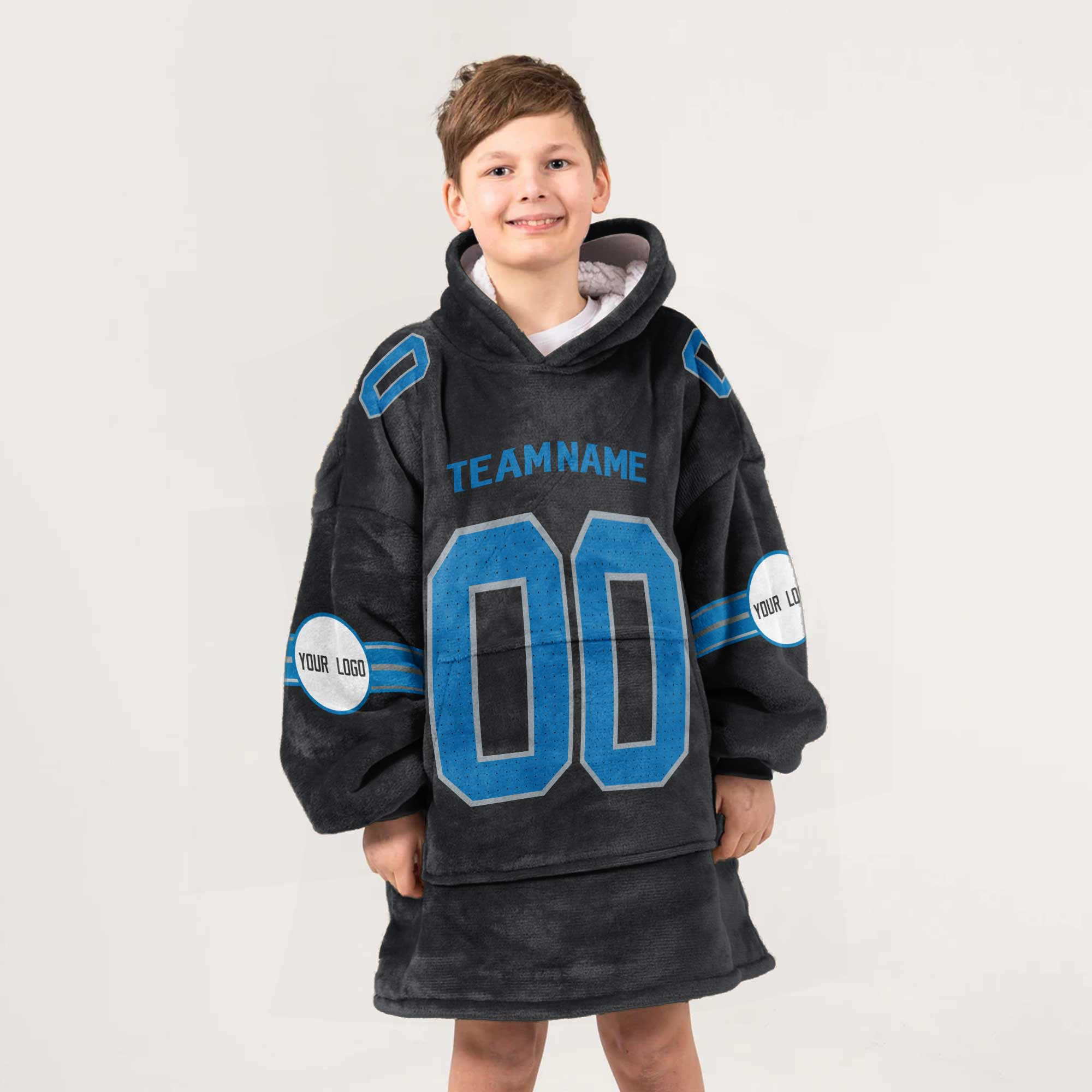Adult Custom Blanket Hoodie Detroit Inspired Color