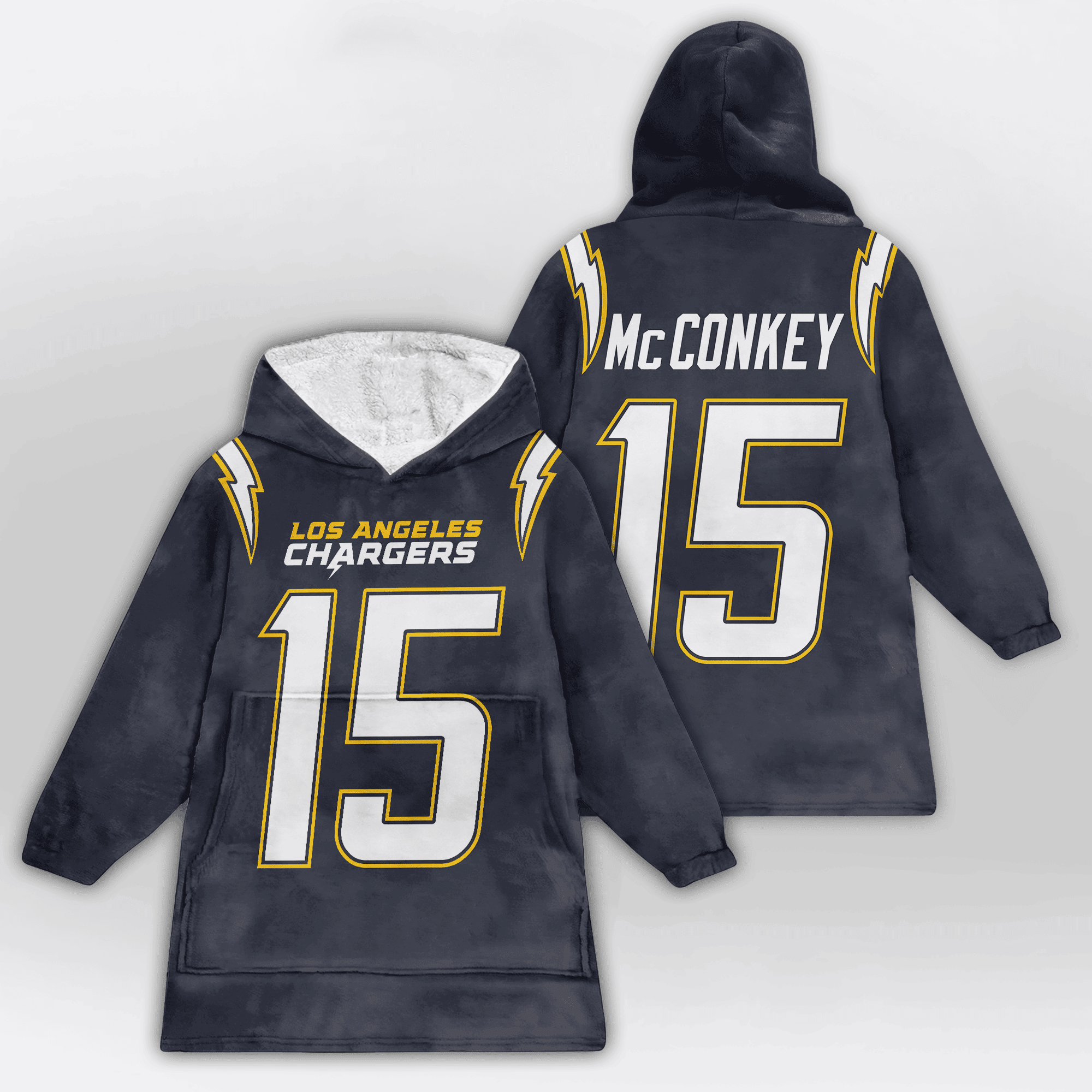 Adult 15 Los Angeles C Football Unisex Blanket Hoodie