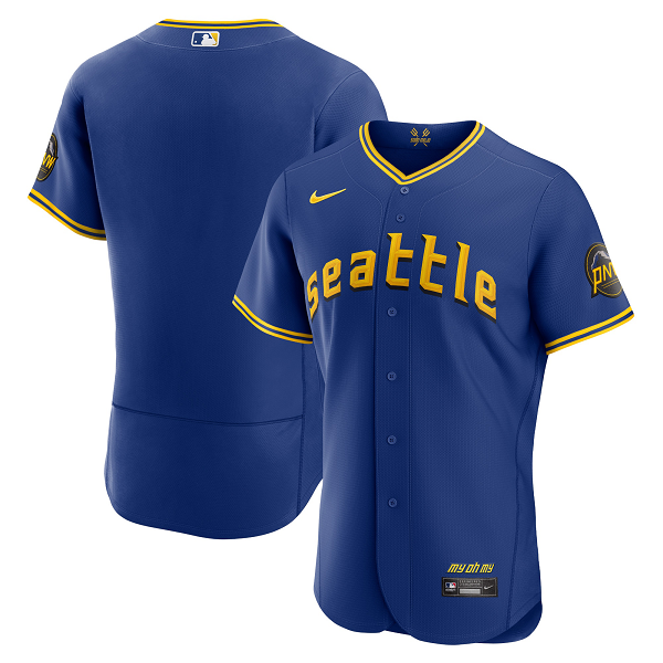 Men's Seattle Mariners  Royal 2023 City Connect Flex Base Jersey