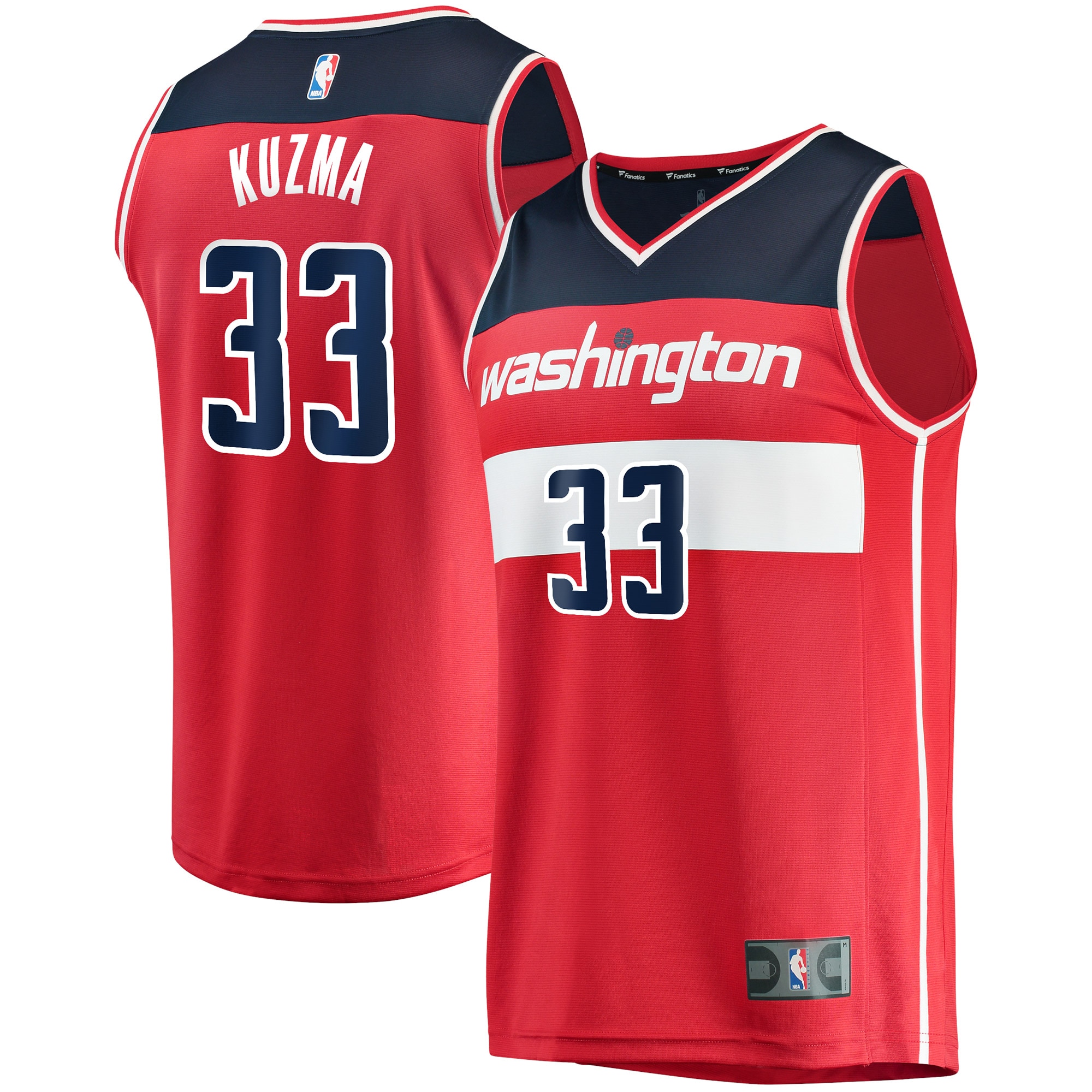 Kyle Kuzma Washington Wizards  Fast Break Replica Jersey - Icon Edition - Red