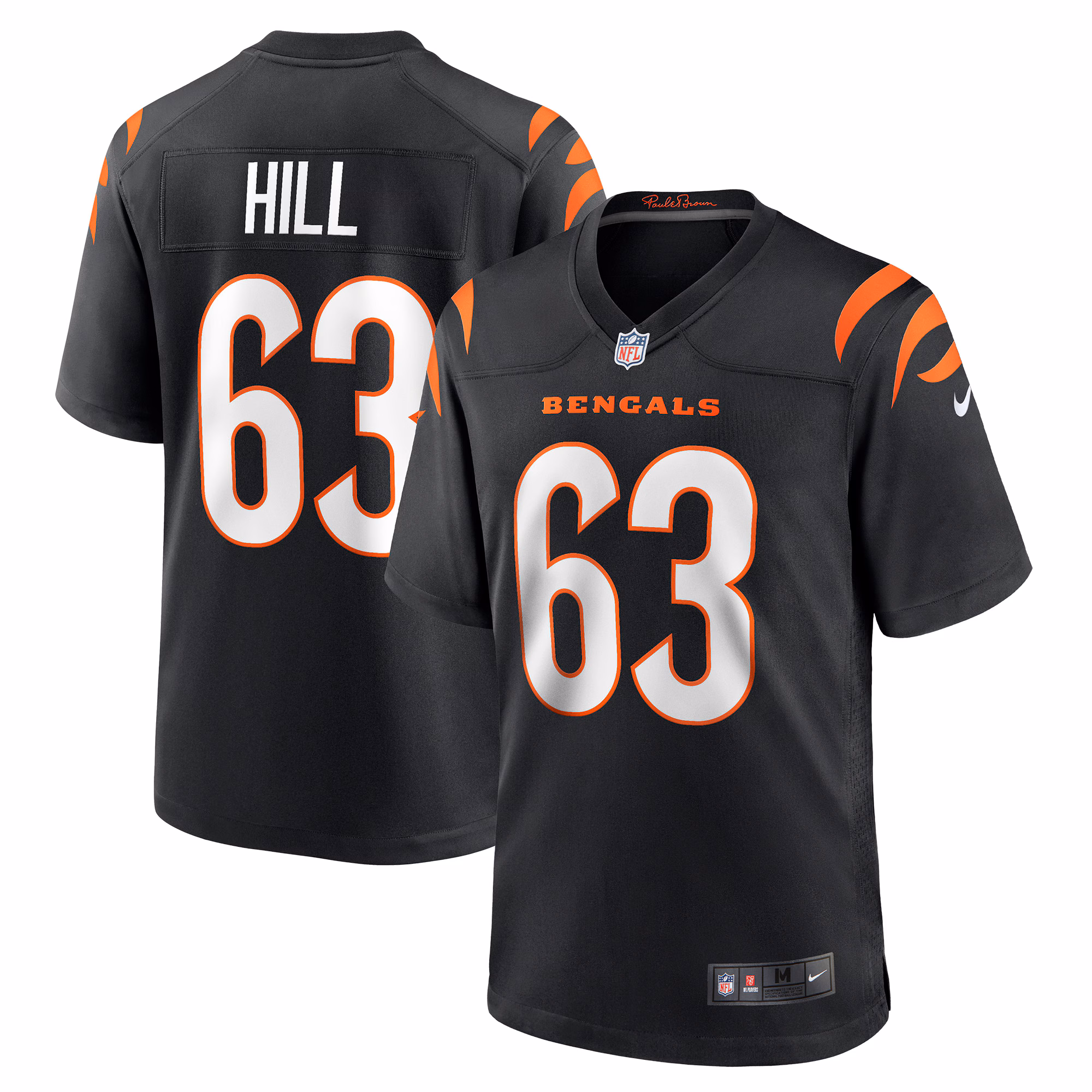 Trey Hill Cincinnati Bengals Game Jersey - Black