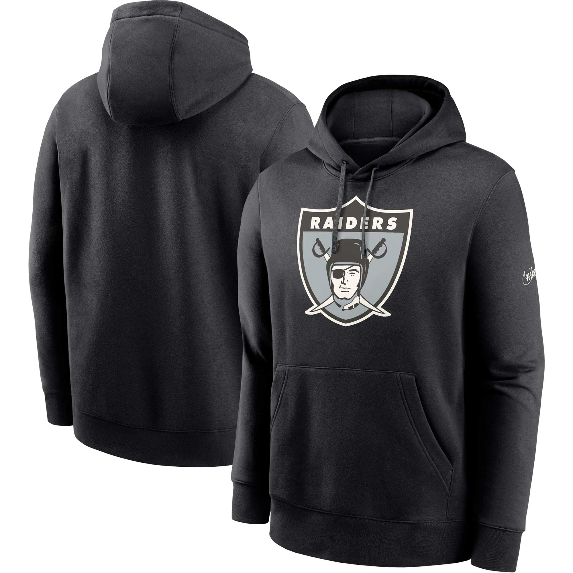 Las Vegas Raiders Rewind Club Pullover Hoodie - Black