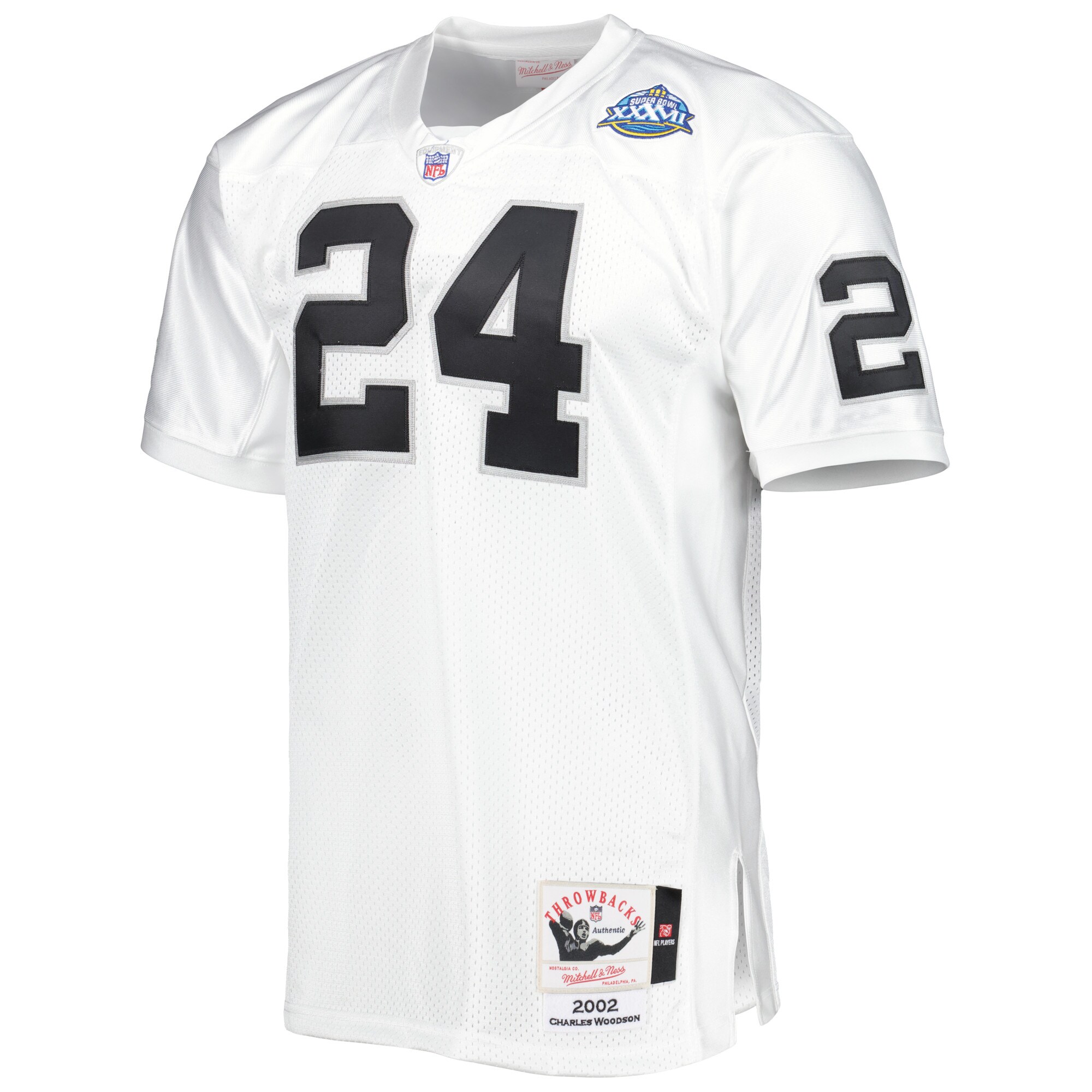 Charles Woodson Las Vegas Raiders  2002 Super Bowl XXXVII Authentic Retired Player Jersey - White