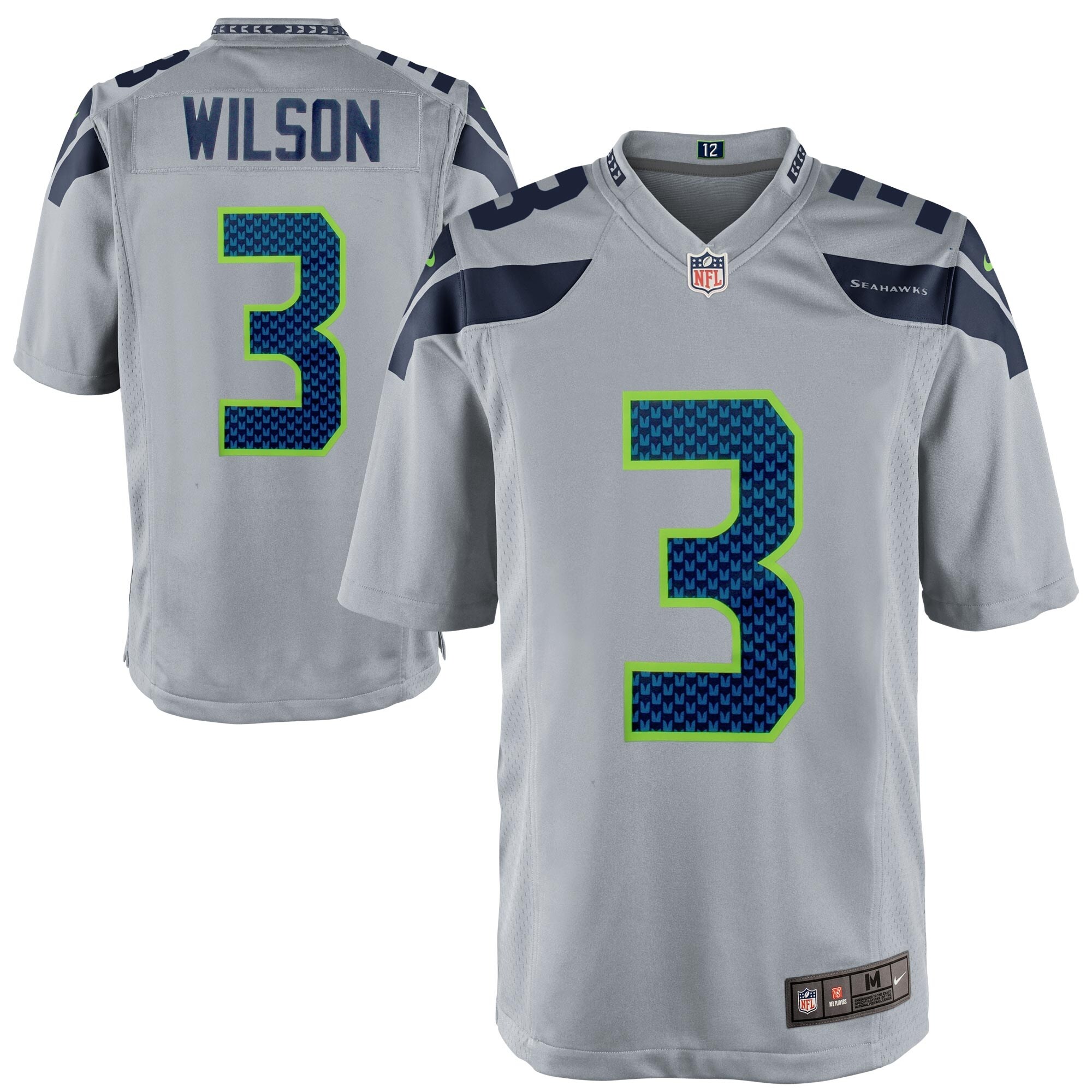 Russell Wilson Seattle Seahawks  Alternate Game Jersey - Gray