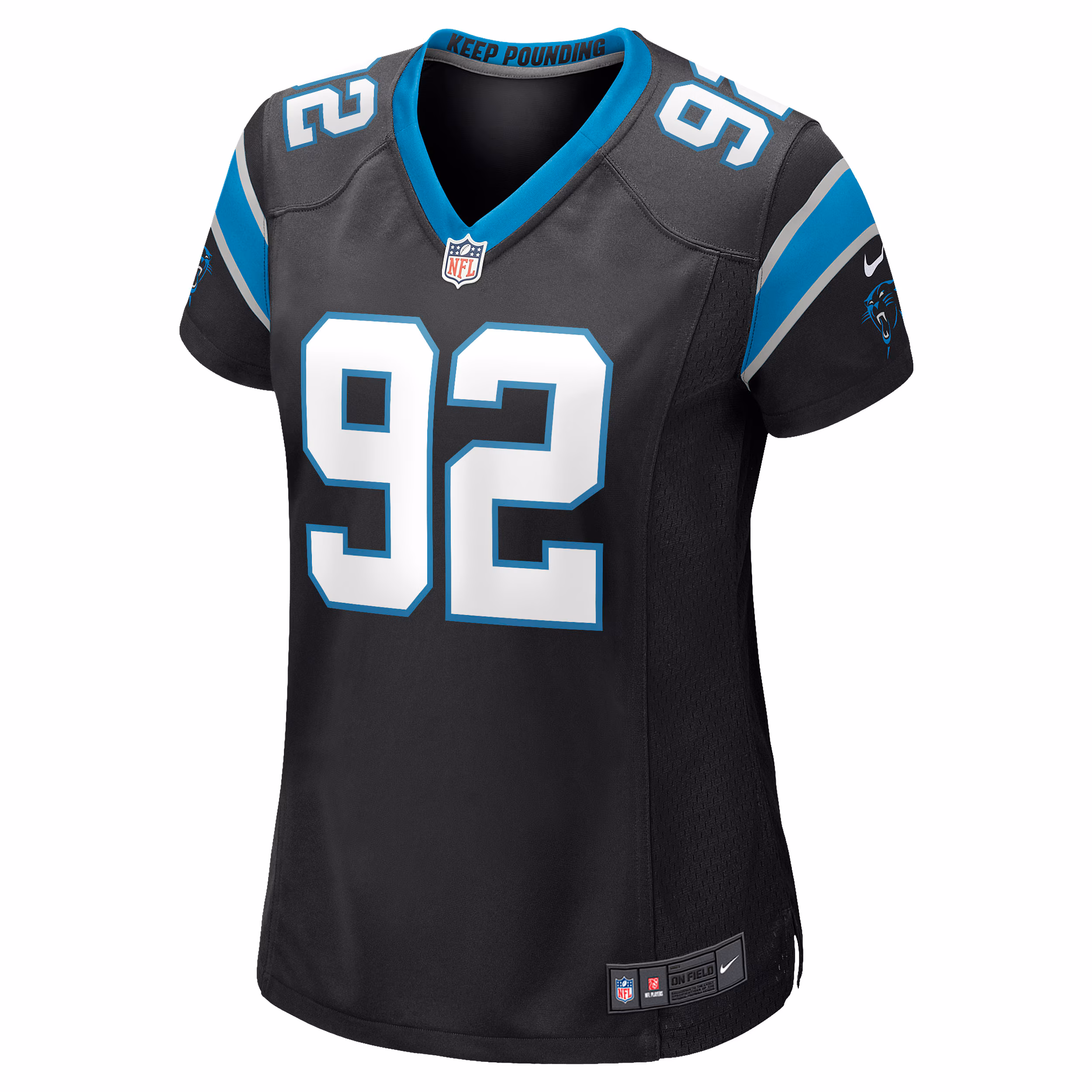 Zach Kerr Carolina Panthers Women's Game Jersey - Black