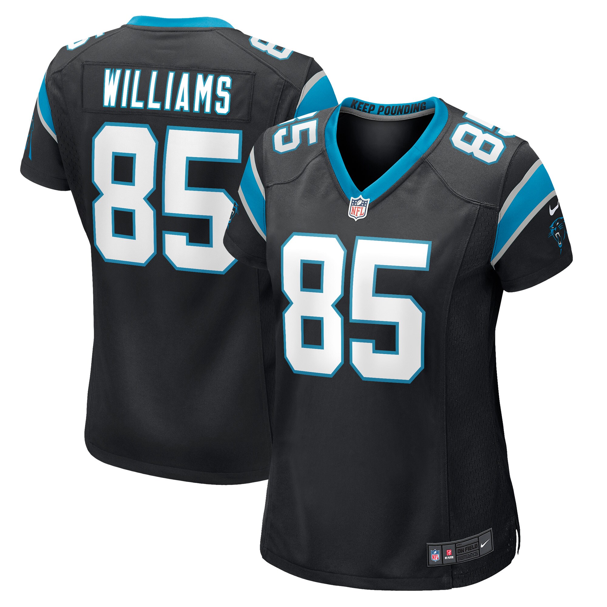 Preston Williams Carolina Panthers  Women's Game Player Jersey - Black