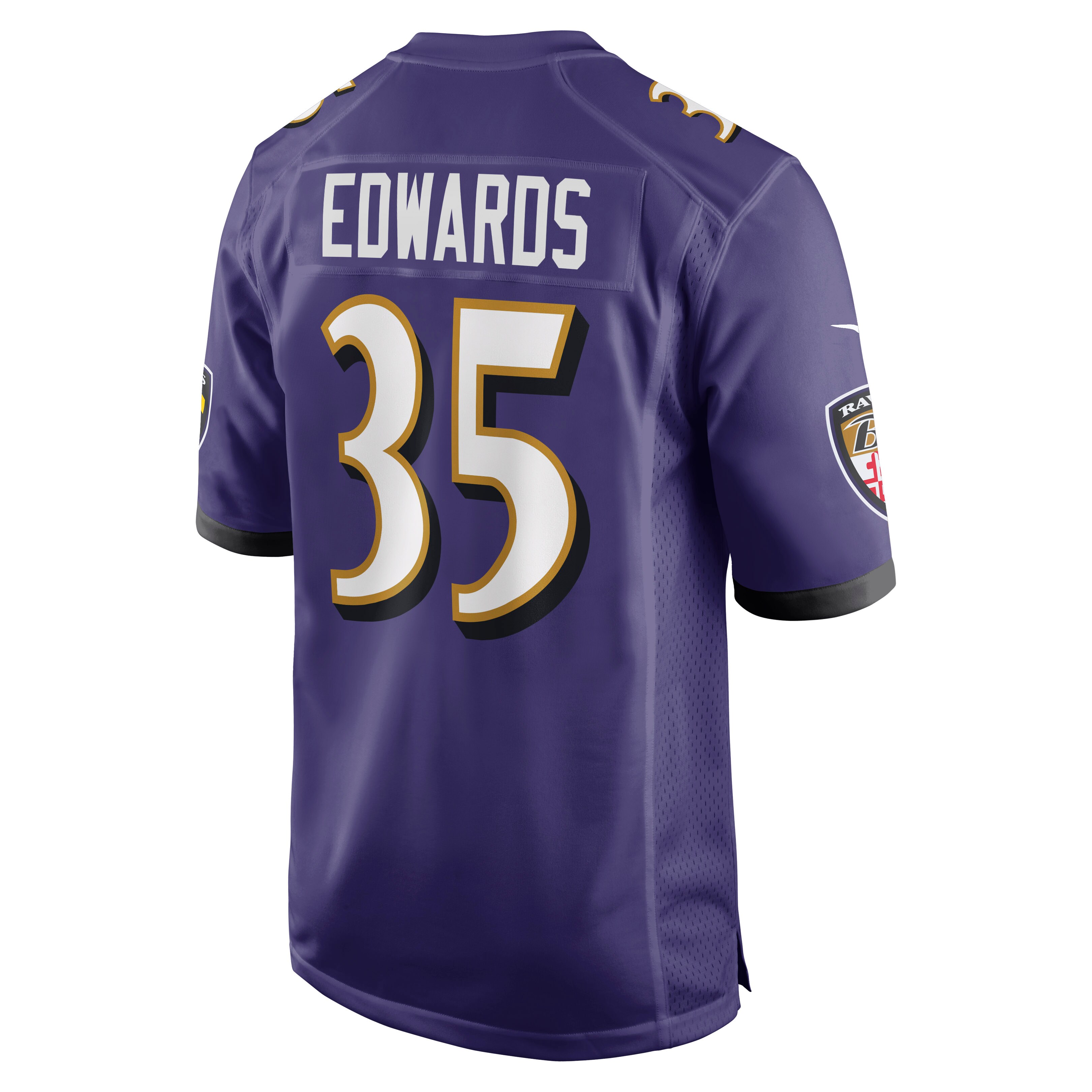 Gus Edwards Baltimore Ravens  Game Jersey - Purple