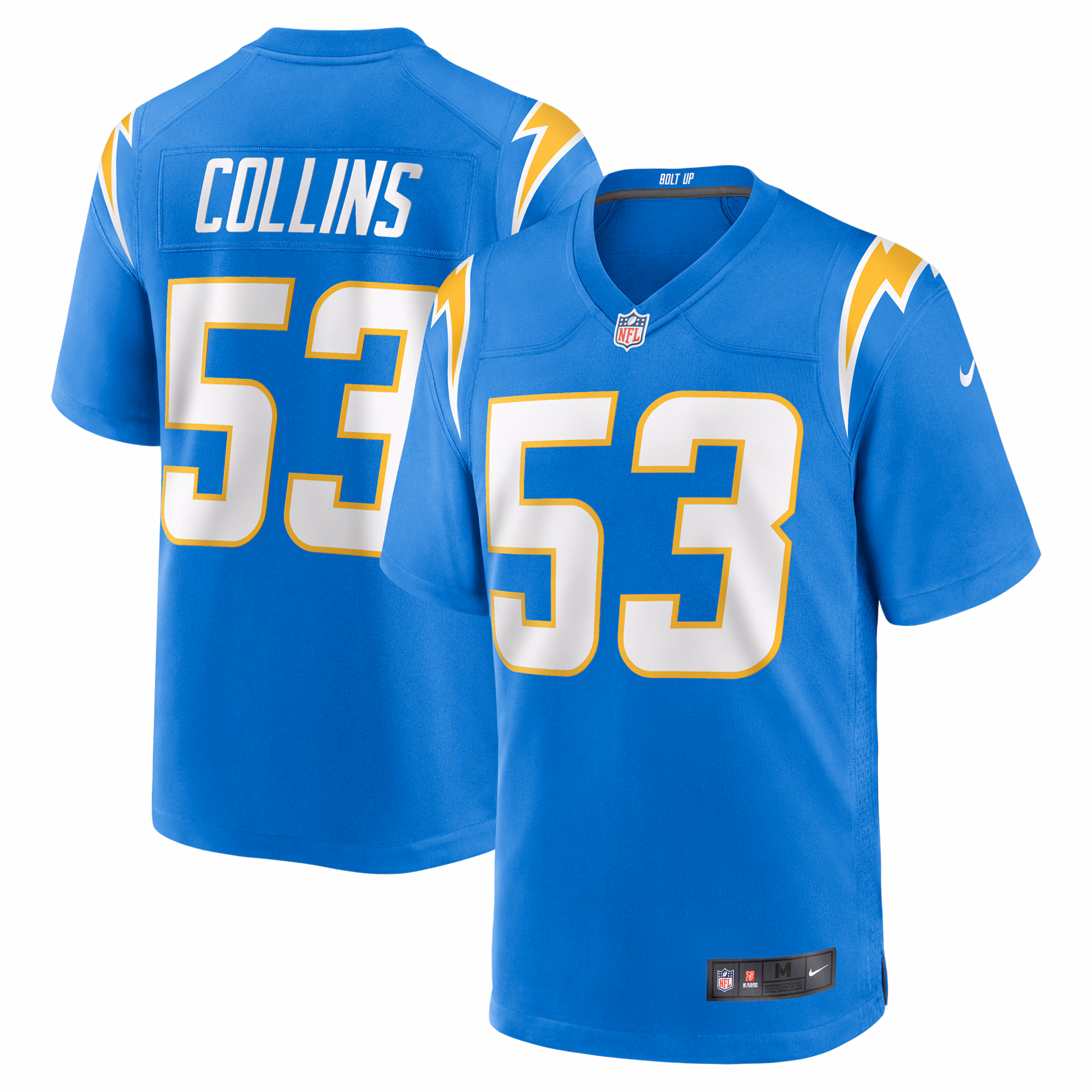Chris Collins Los Angeles Chargers Team Game Jersey -  Powder Blue