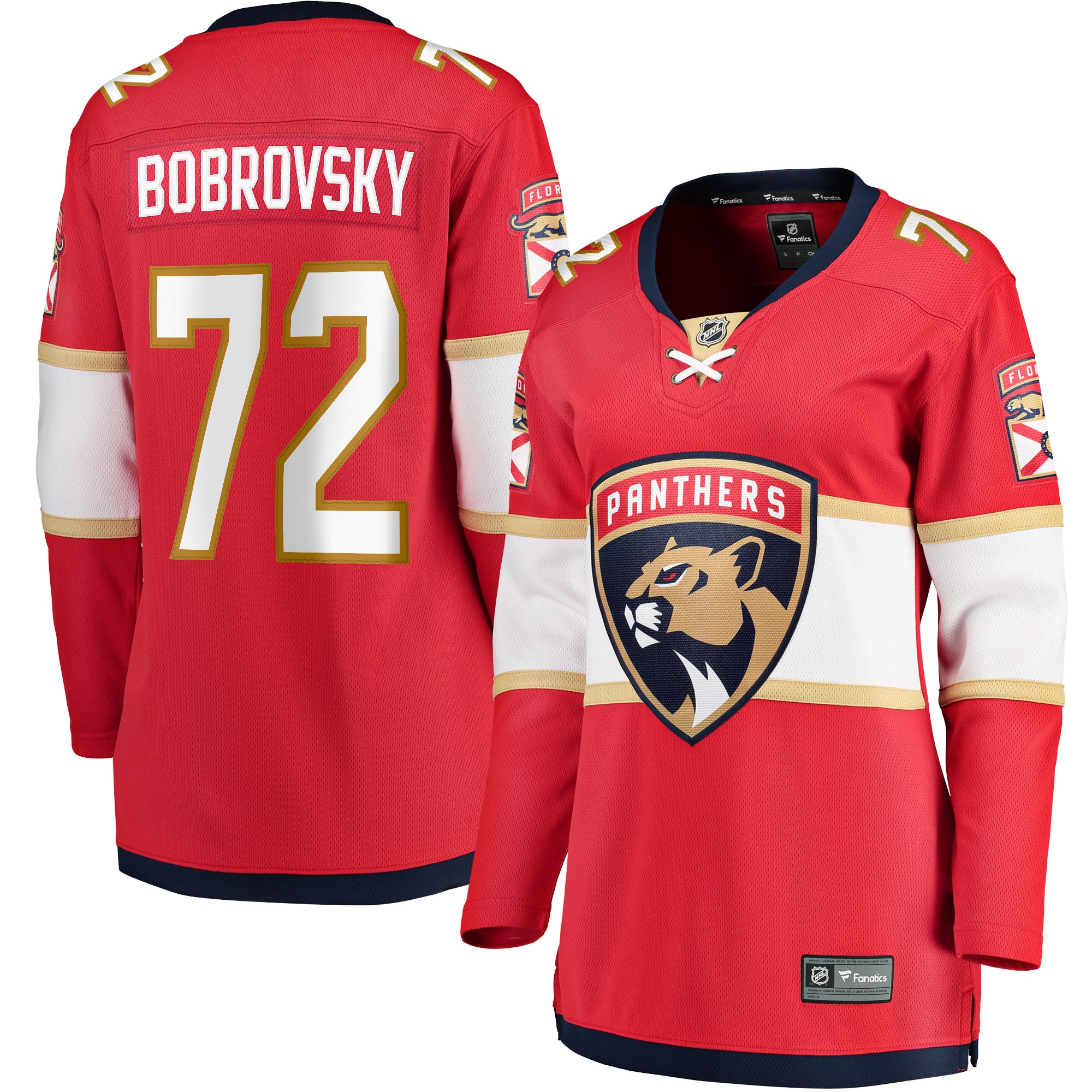 Sergei Bobrovsky Florida Panthers Women's Home Breakaway Jersey - Red