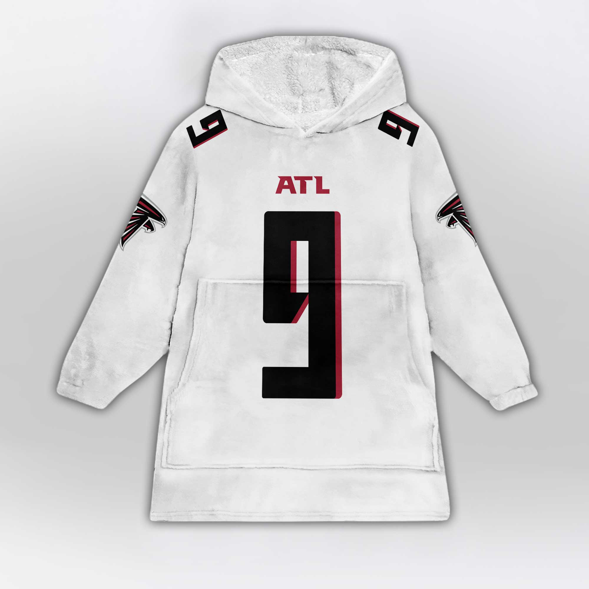 Kid 9 Atlanta Football Unisex Blanket Hoodie