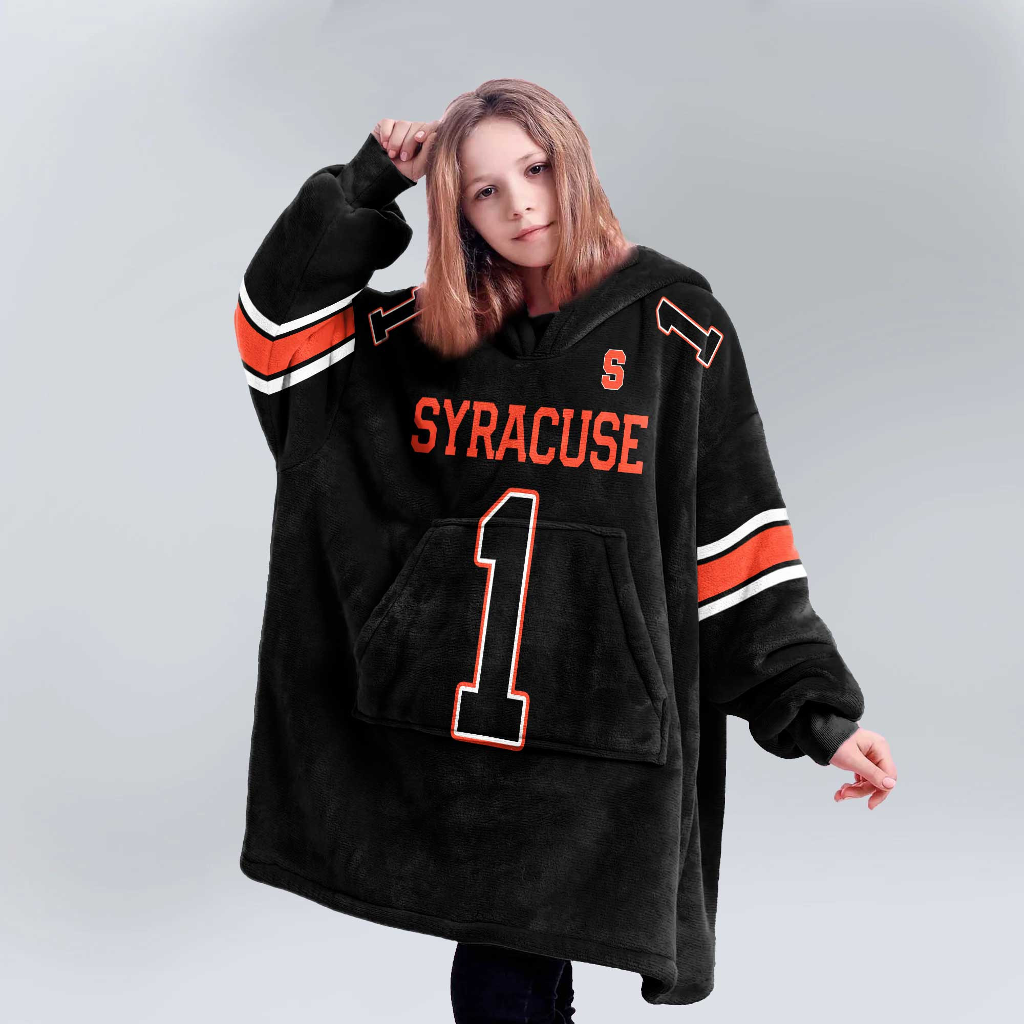 Kid #1 Syracuse Football Unisex Blanket Hoodie