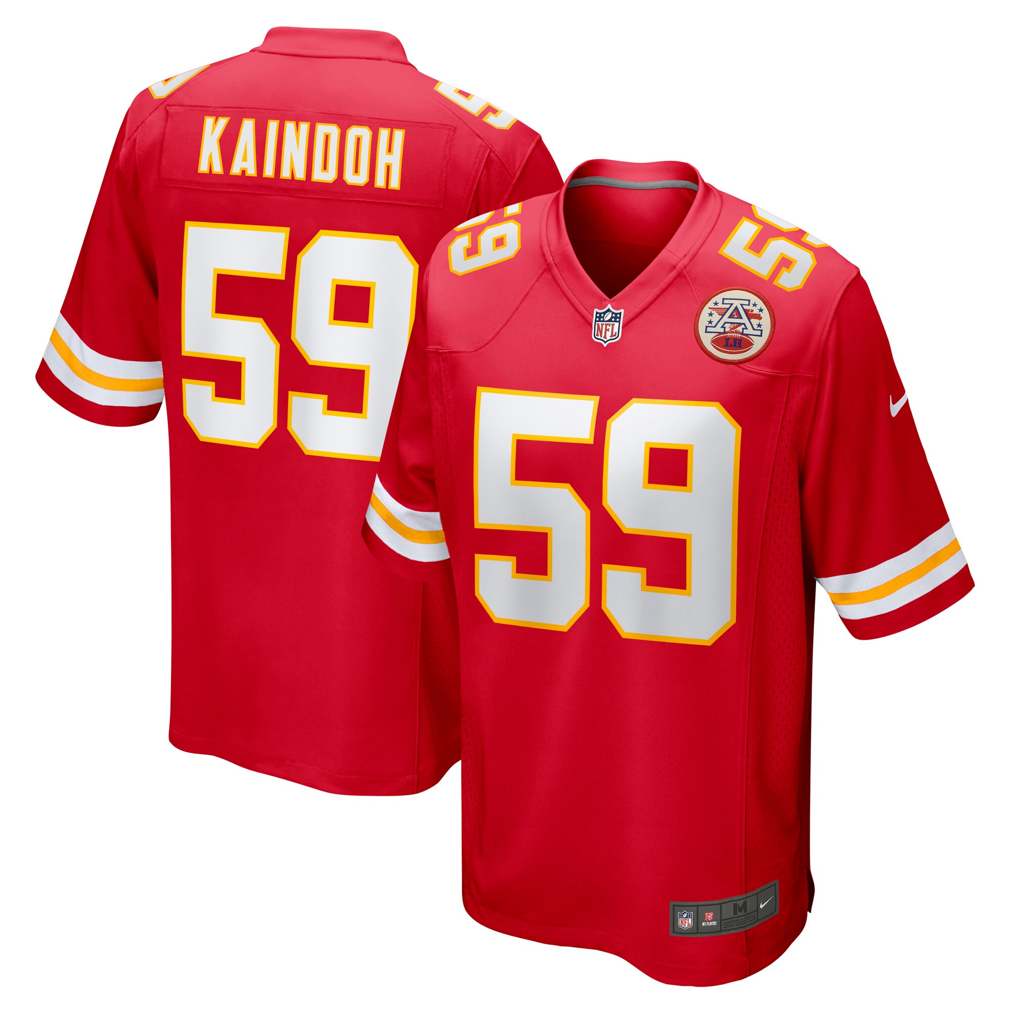 Joshua Kaindoh Kansas City Chiefs  Game Jersey - Red