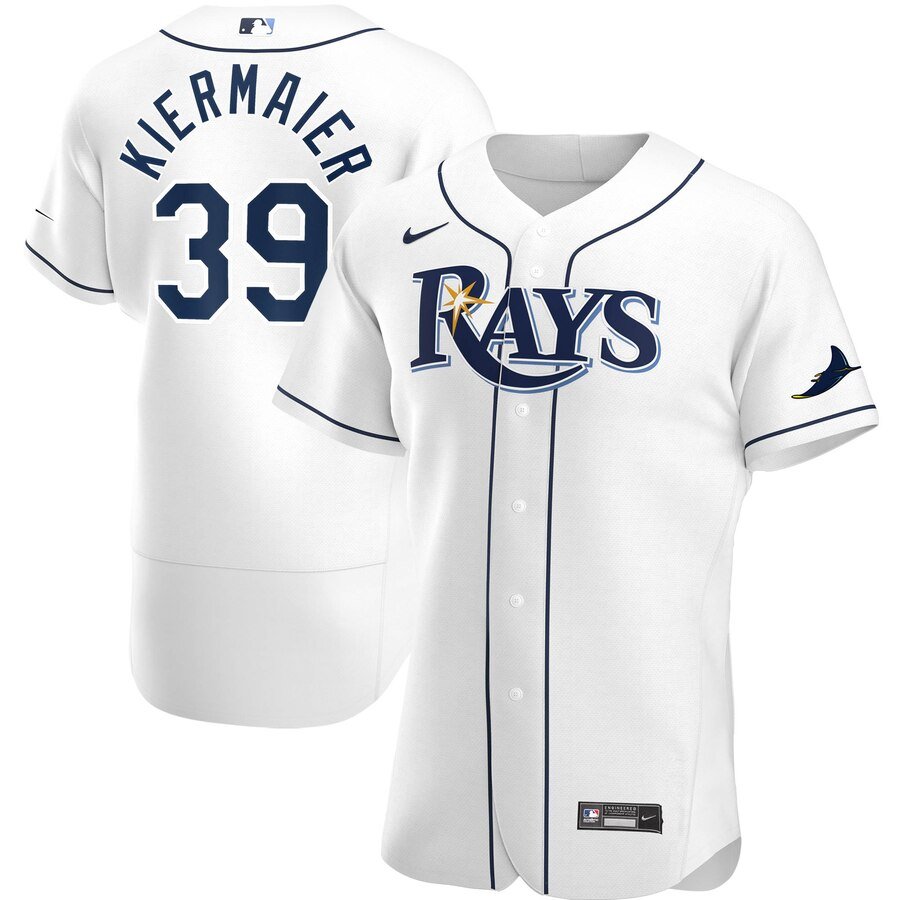 Men's  Tampa Bay Rays #39 Kevin Kiermaier White Home 2020 Player MLB Jersey