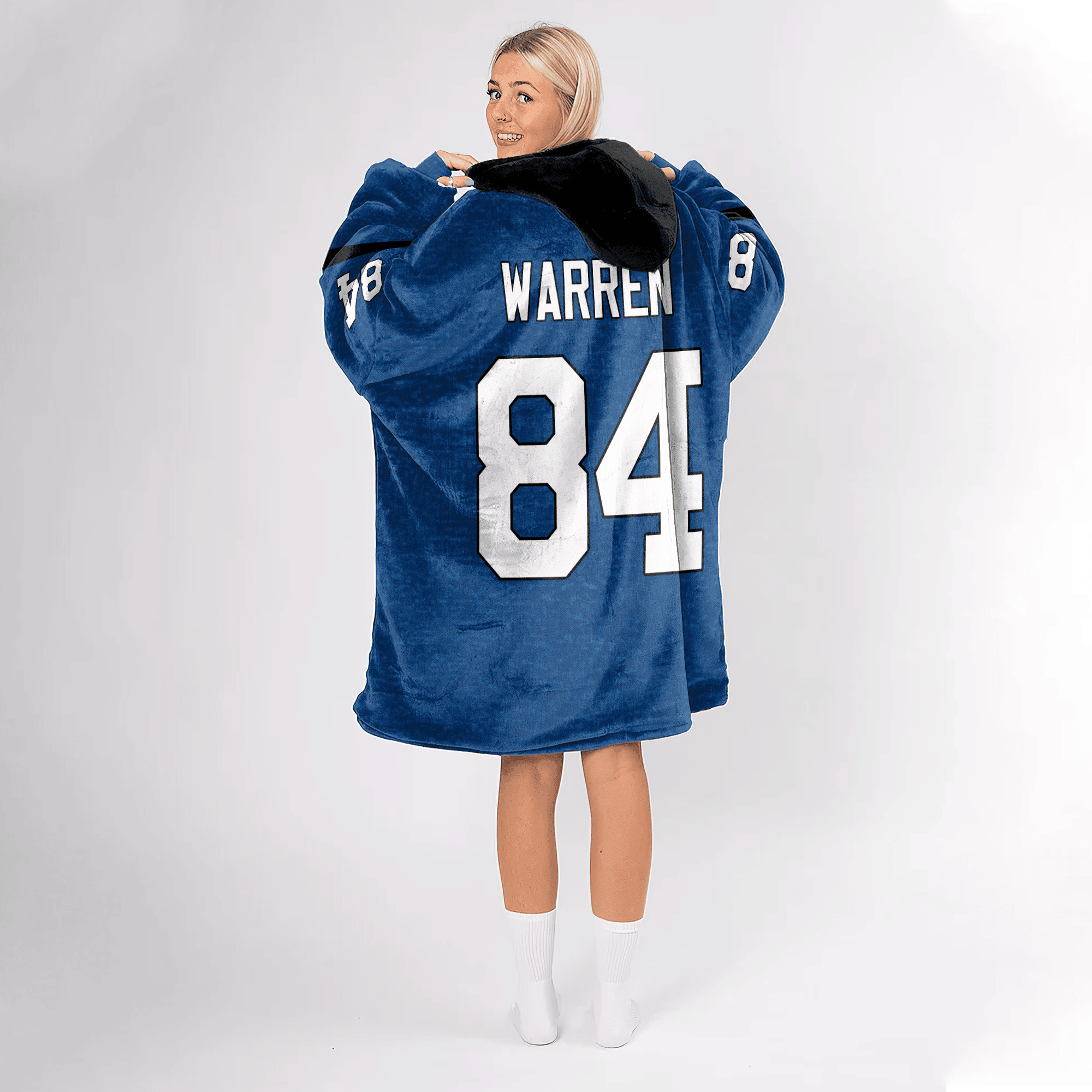 Adult 84 Indianapolis Football Unisex Blanket Hoodie
