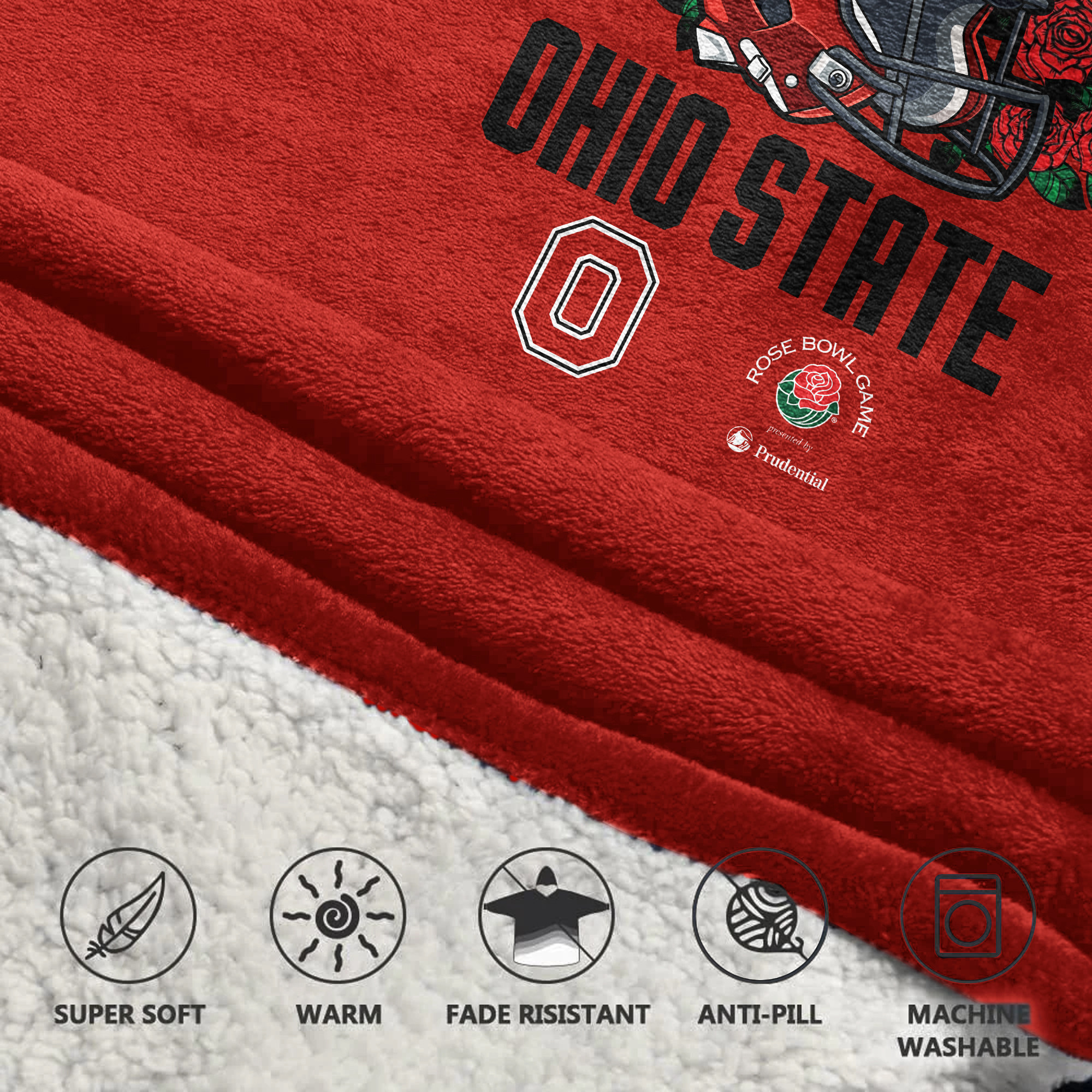 Adult Champions Ohio State Football Unisex Blanket Hoodie