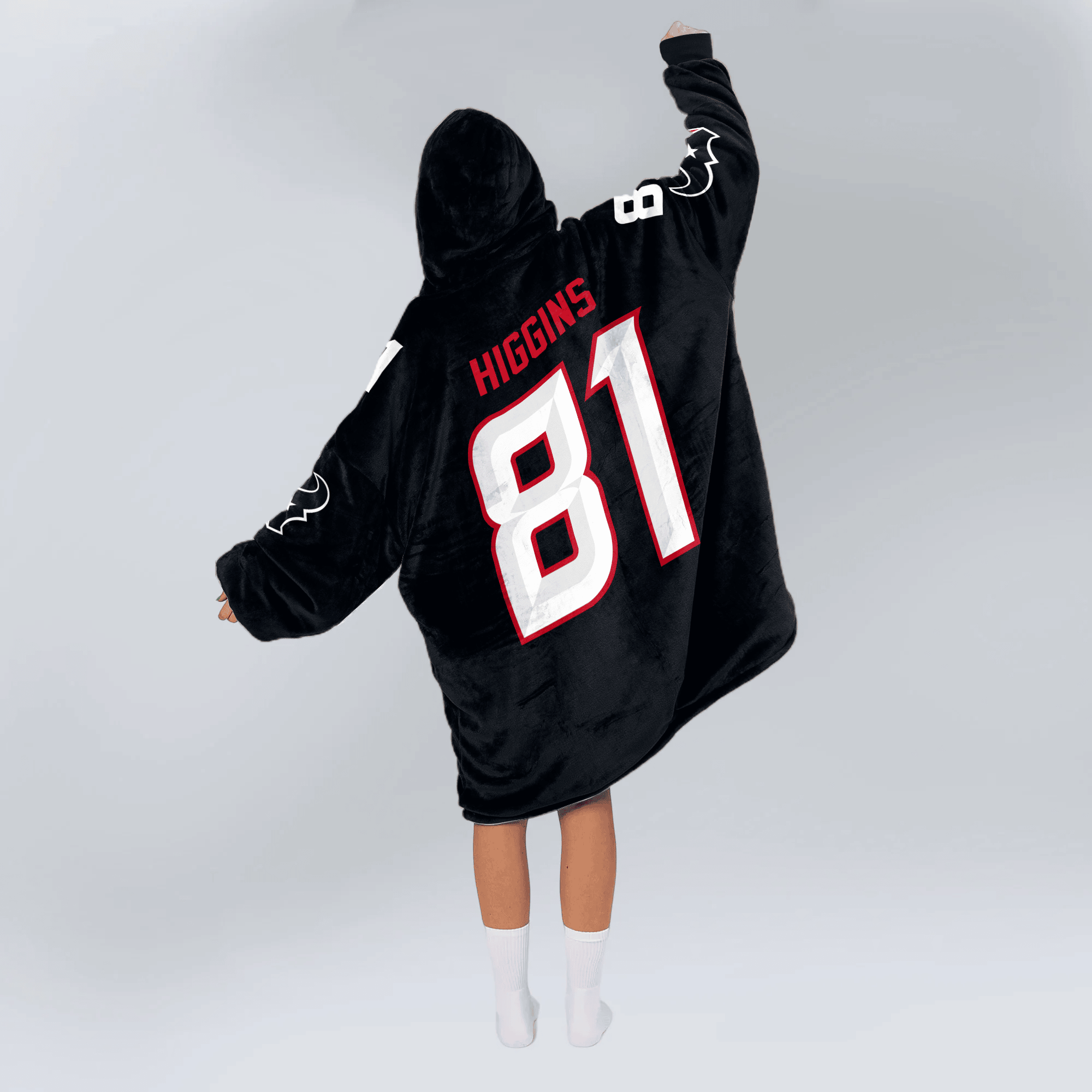 Adult J.H 81 Houston Football Unisex Blanket Hoodie
