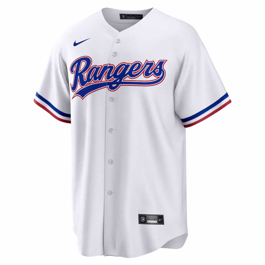Men's Texas Rangers White Home Replica Team Jersey