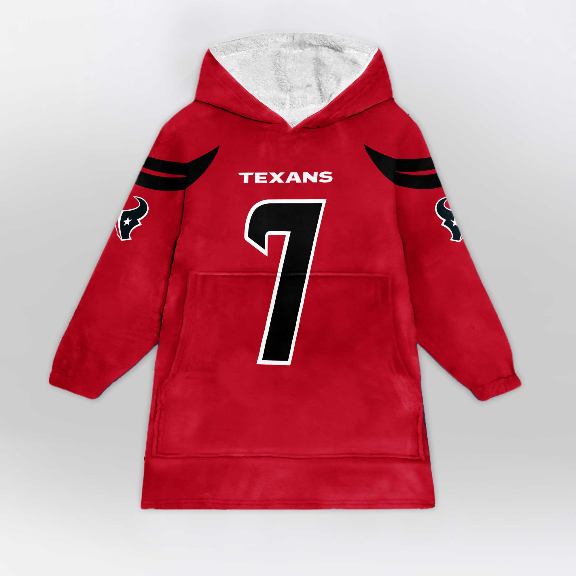 Adult C.S 7 Houston Football Unisex Blanket Hoodie