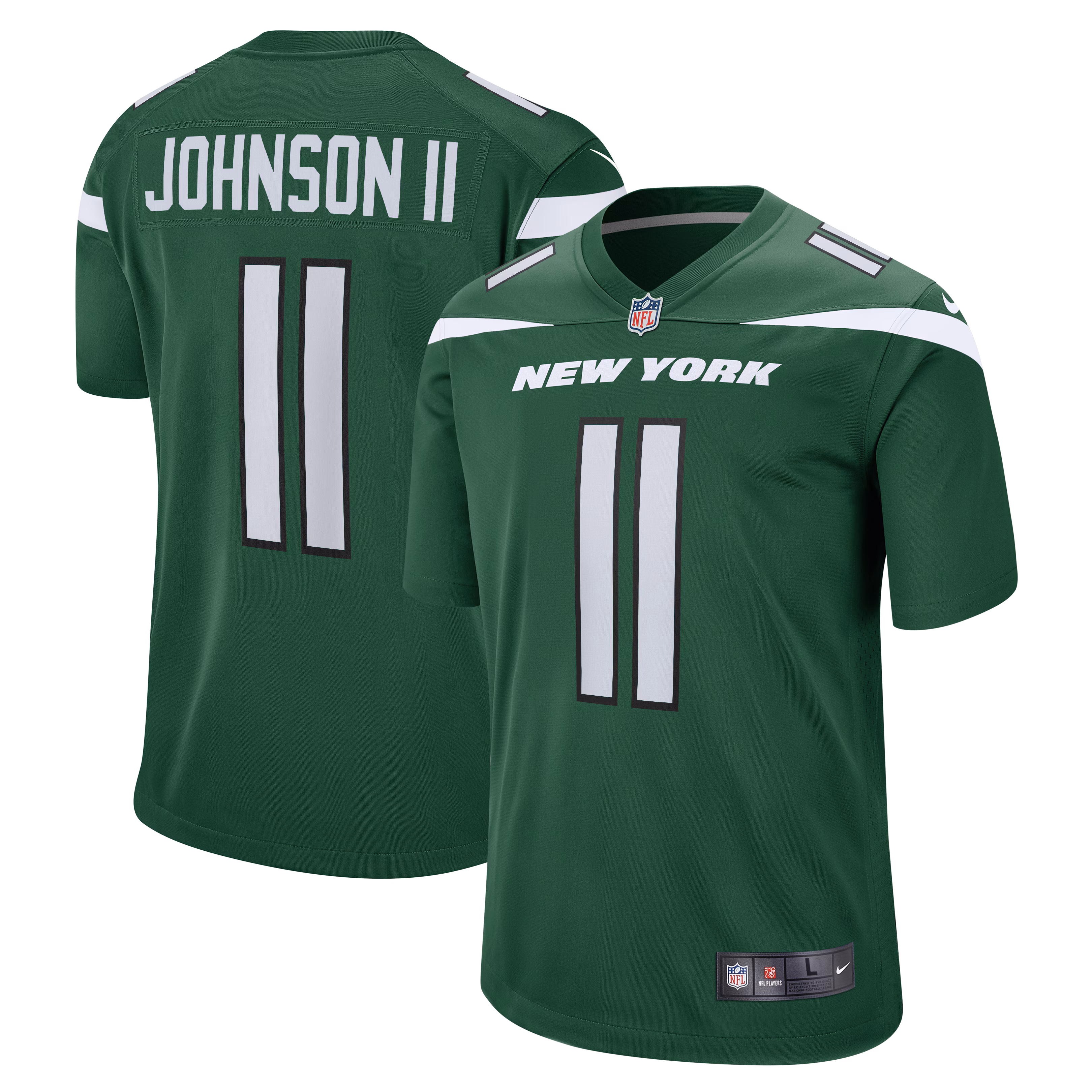 Jermaine Johnson II New York Jets Game Jersey - Gotham Green