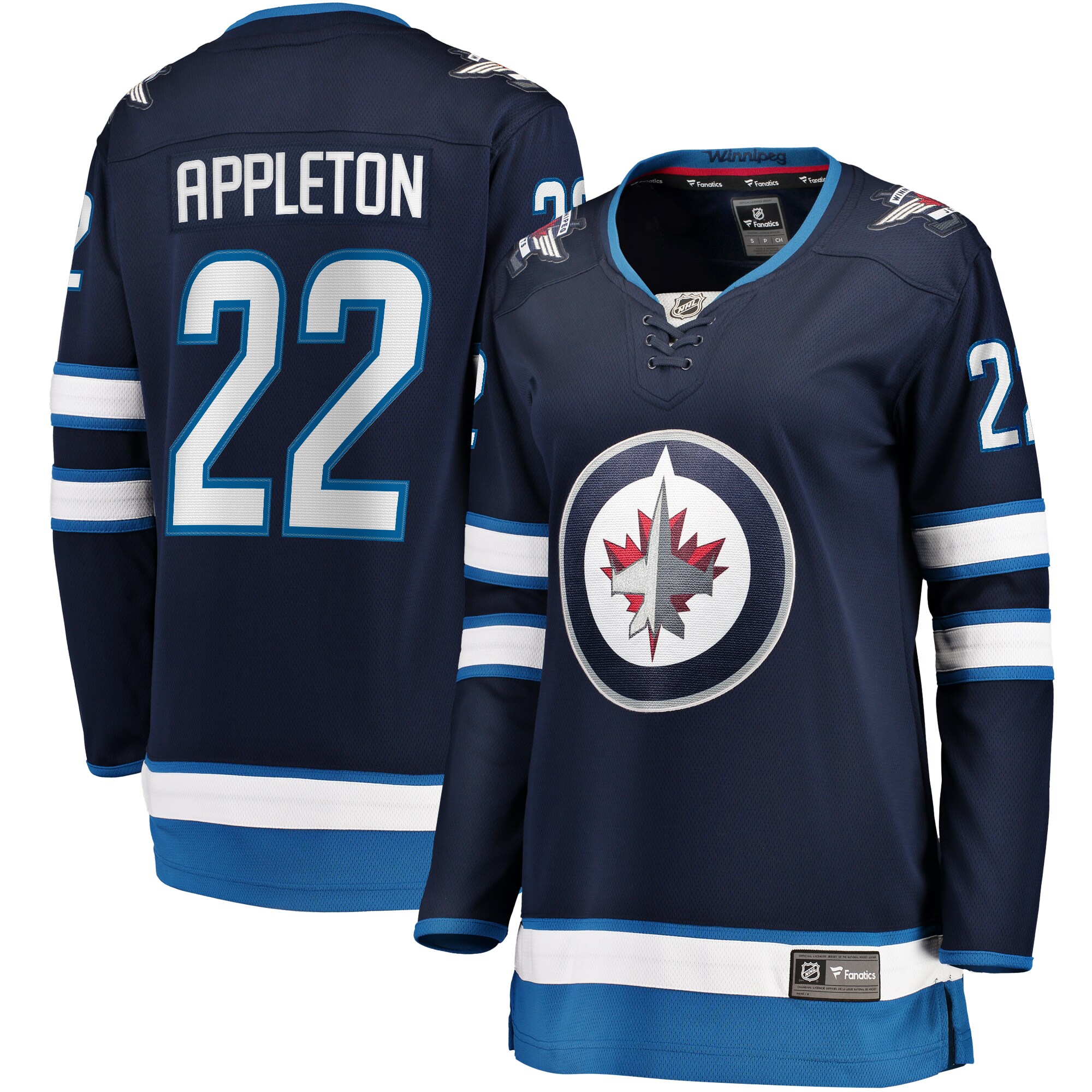 Mason Appleton Winnipeg Jets Women's Home Breakaway Jersey - Navy