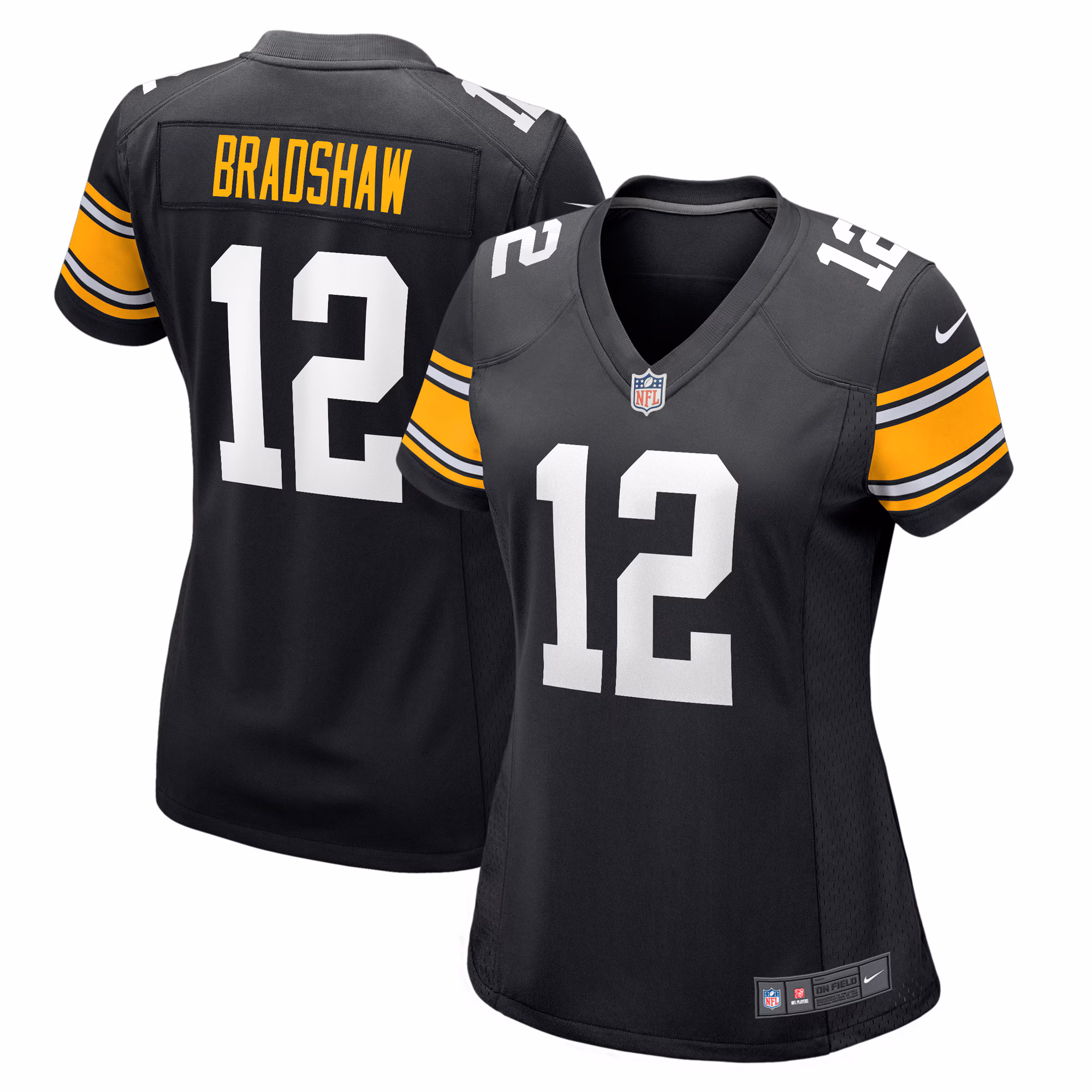 Terry Bradshaw Pittsburgh Steelers Women's Retired Player Jersey - Black