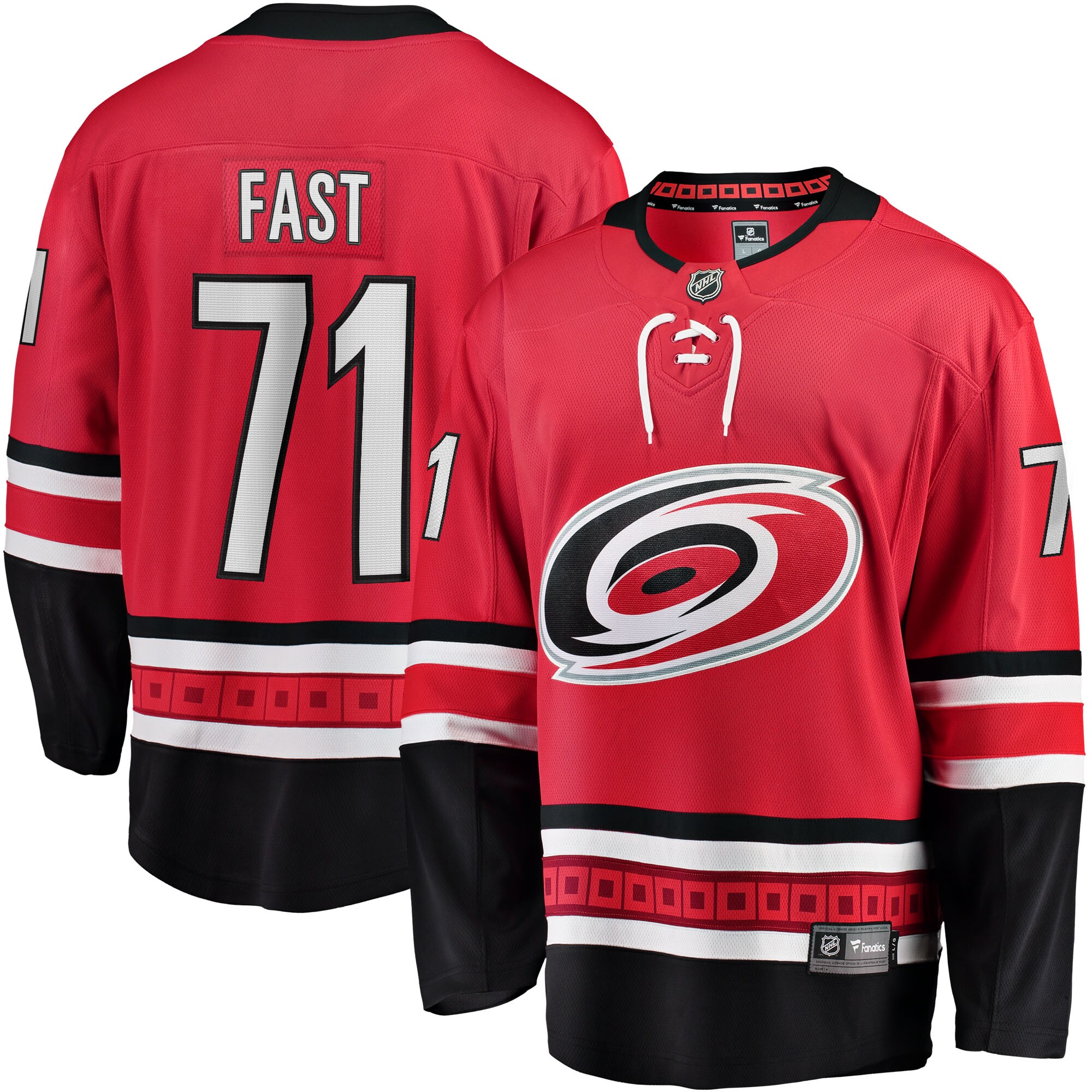Jesper Fast Carolina Hurricanes Home Breakaway Jersey - Red