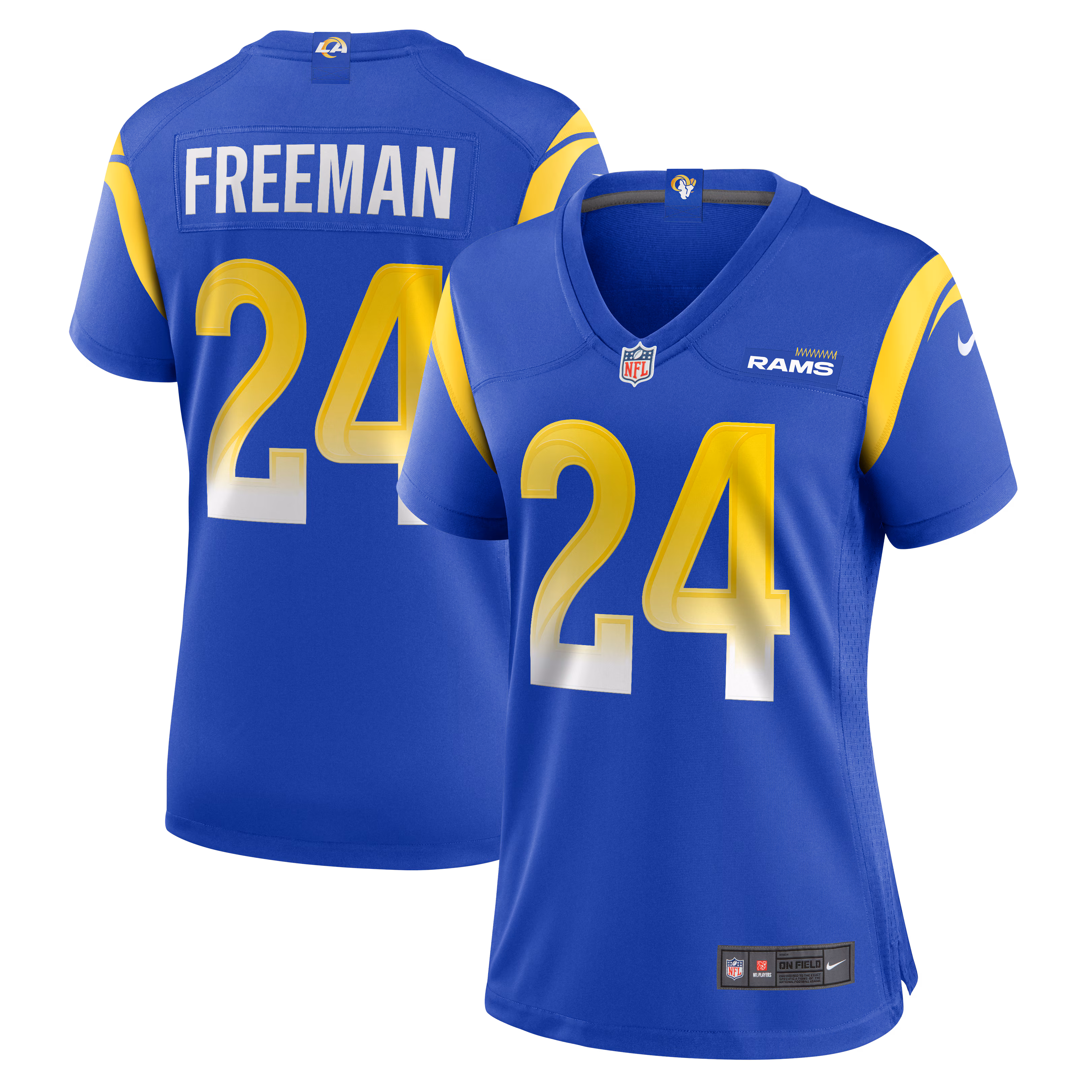 Royce Freeman Los Angeles Rams Women's  Game Jersey - Royal