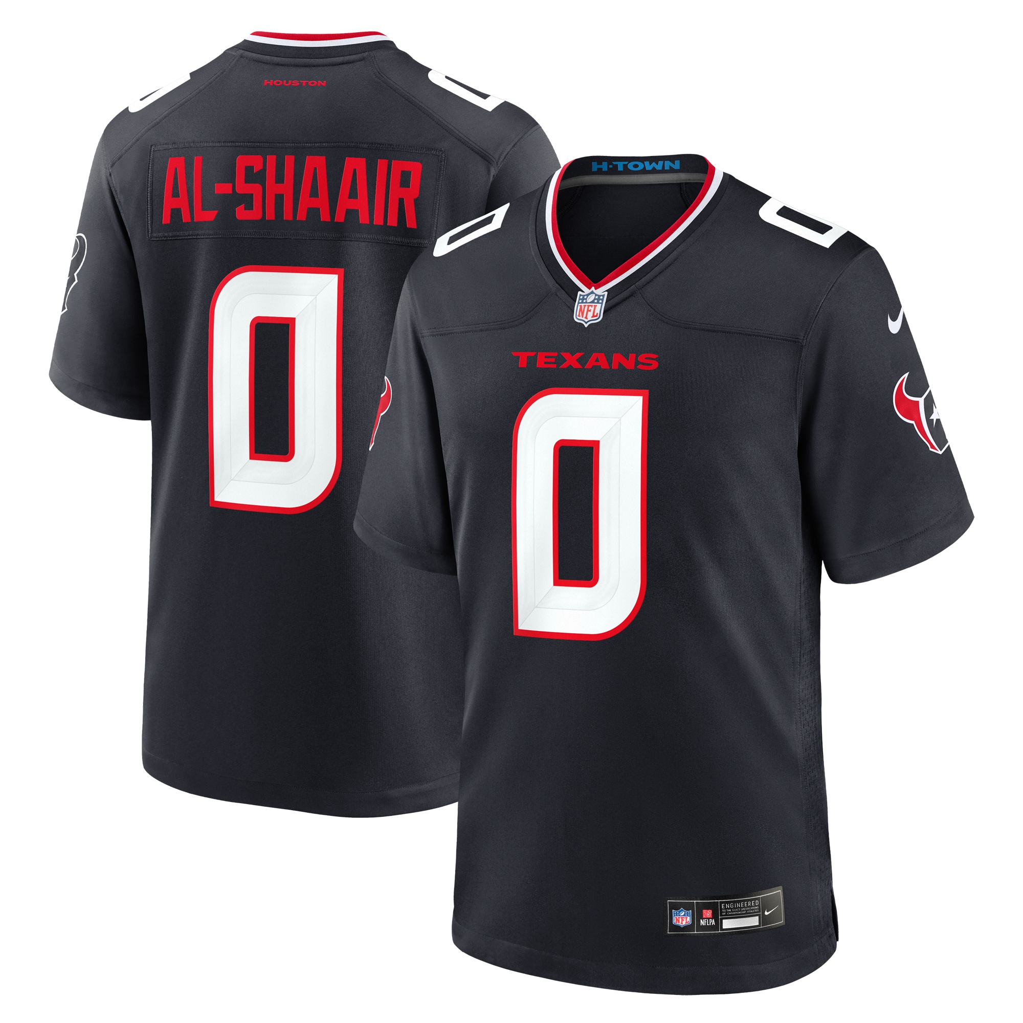 Azeez Al-Shaair Houston Texans Team Game Jersey -  Navy