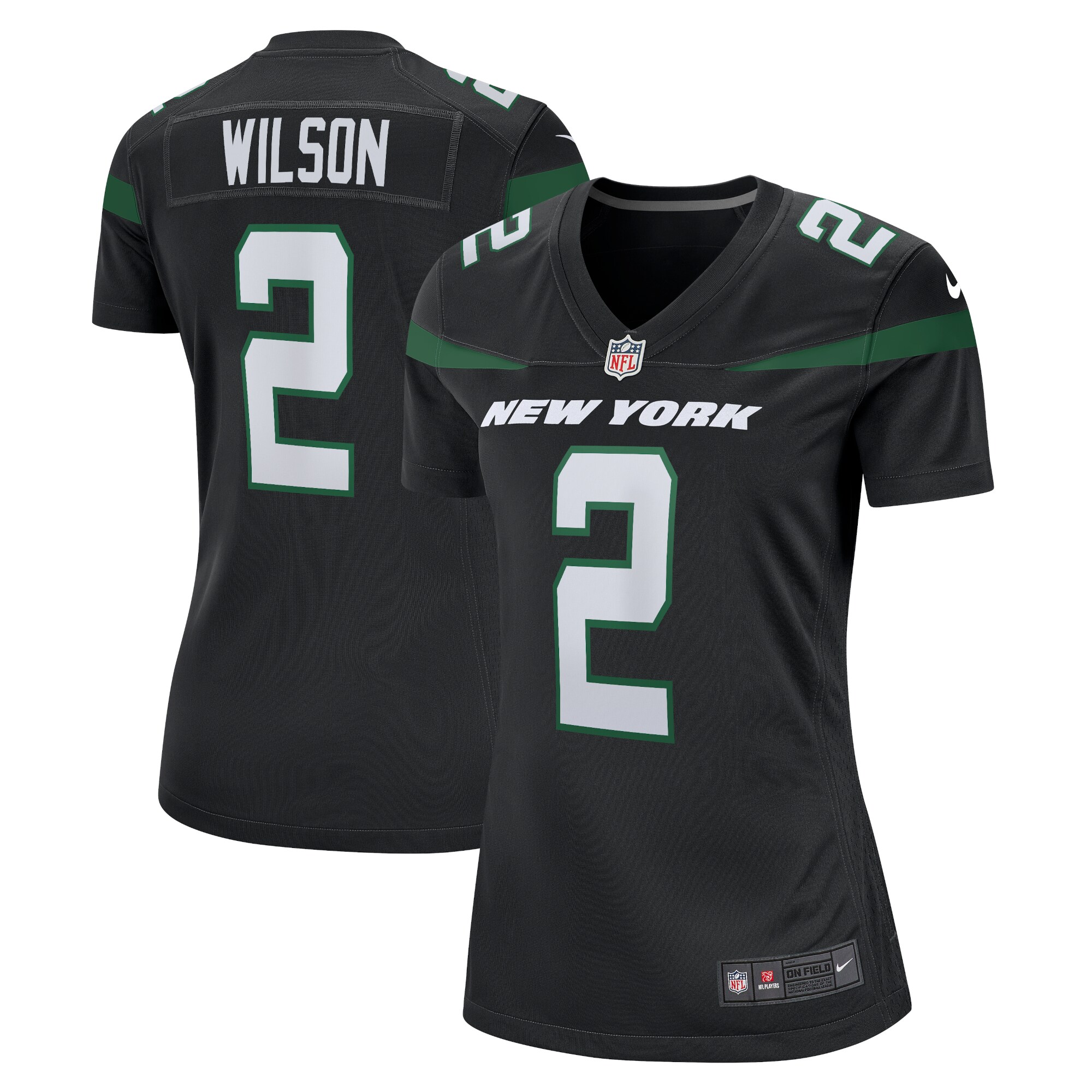 Zach Wilson New York Jets  Women's Alternate 2021 NFL Draft First Round Pick Game Jersey - Black
