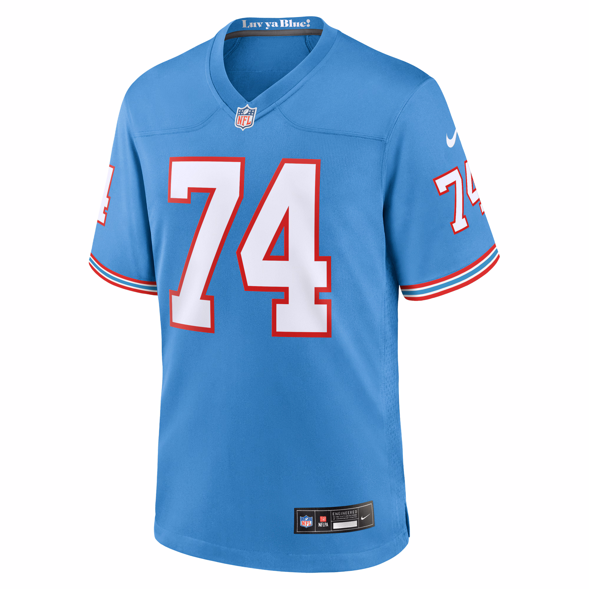 Bruce Matthews Tennessee Titans Oilers Throwback Retired Player Game Jersey - Light Blue