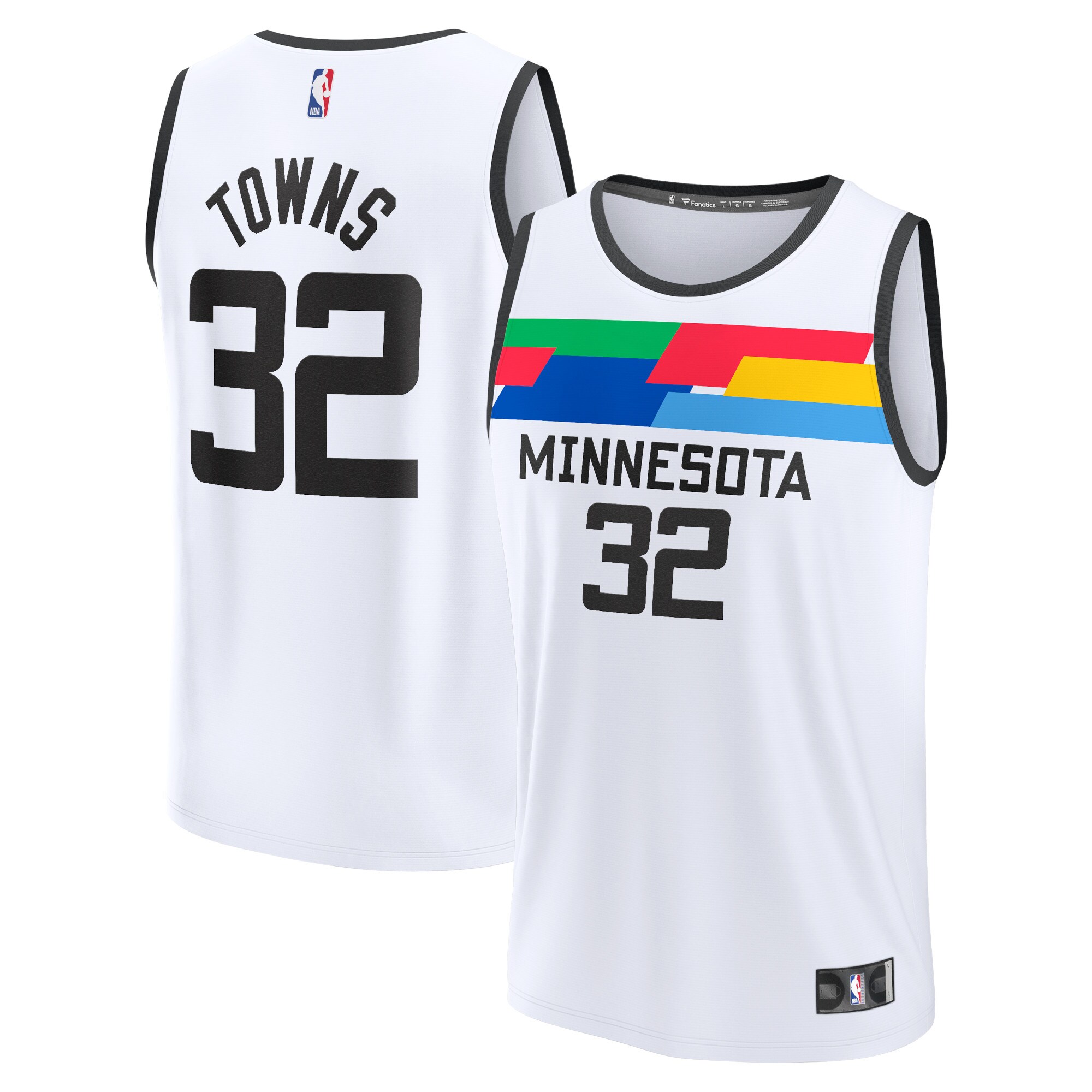 Karl-Anthony Towns Minnesota Timberwolves  Youth 2022/23 Fastbreak Jersey - City Edition - White
