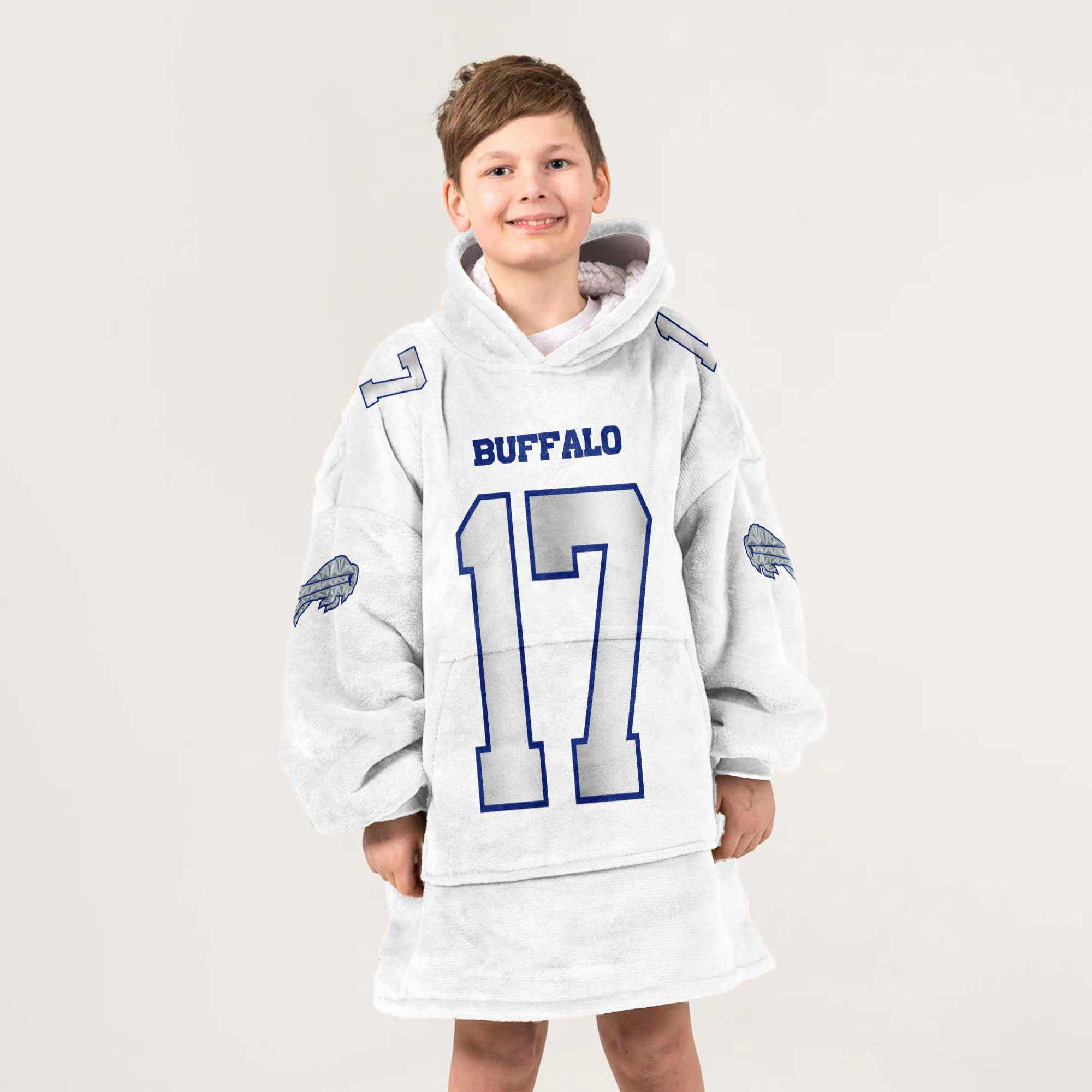 Kid J.A 17 Buffalo Football Unisex Blanket Hoodie