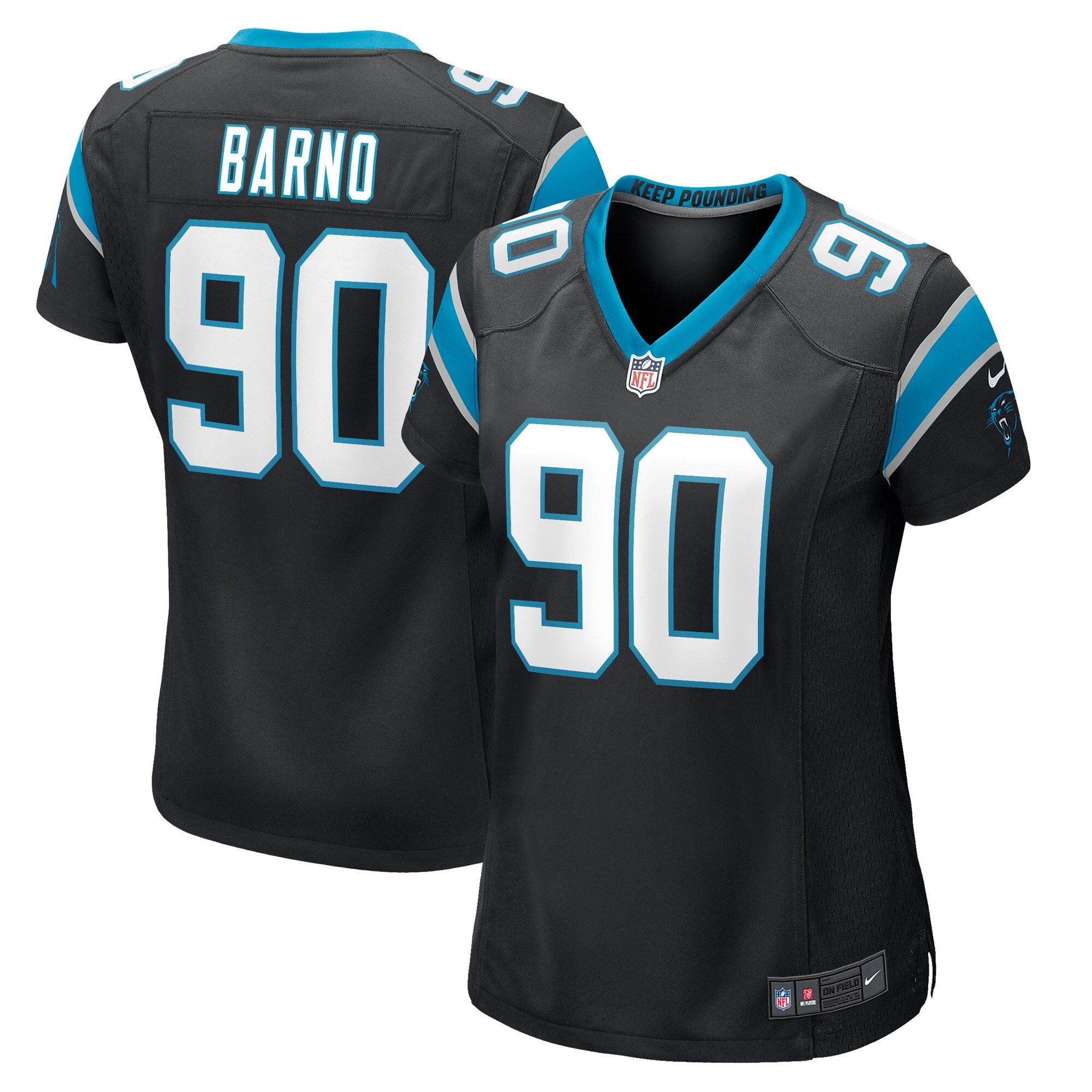 Amare Barno Carolina Panthers  Women's Game Player Jersey - Black