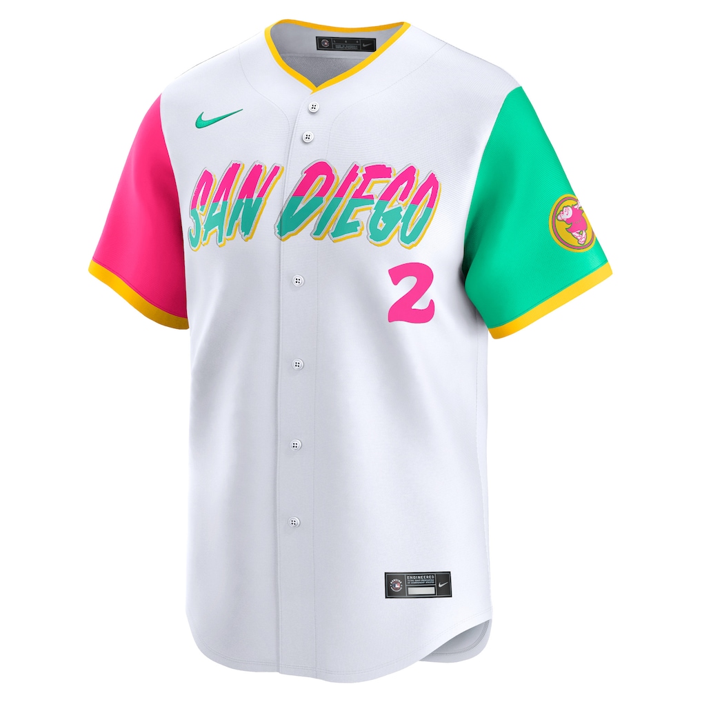 Men's San Diego Padres #2 Xander Bogaerts White City Connect Limited Player Jersey