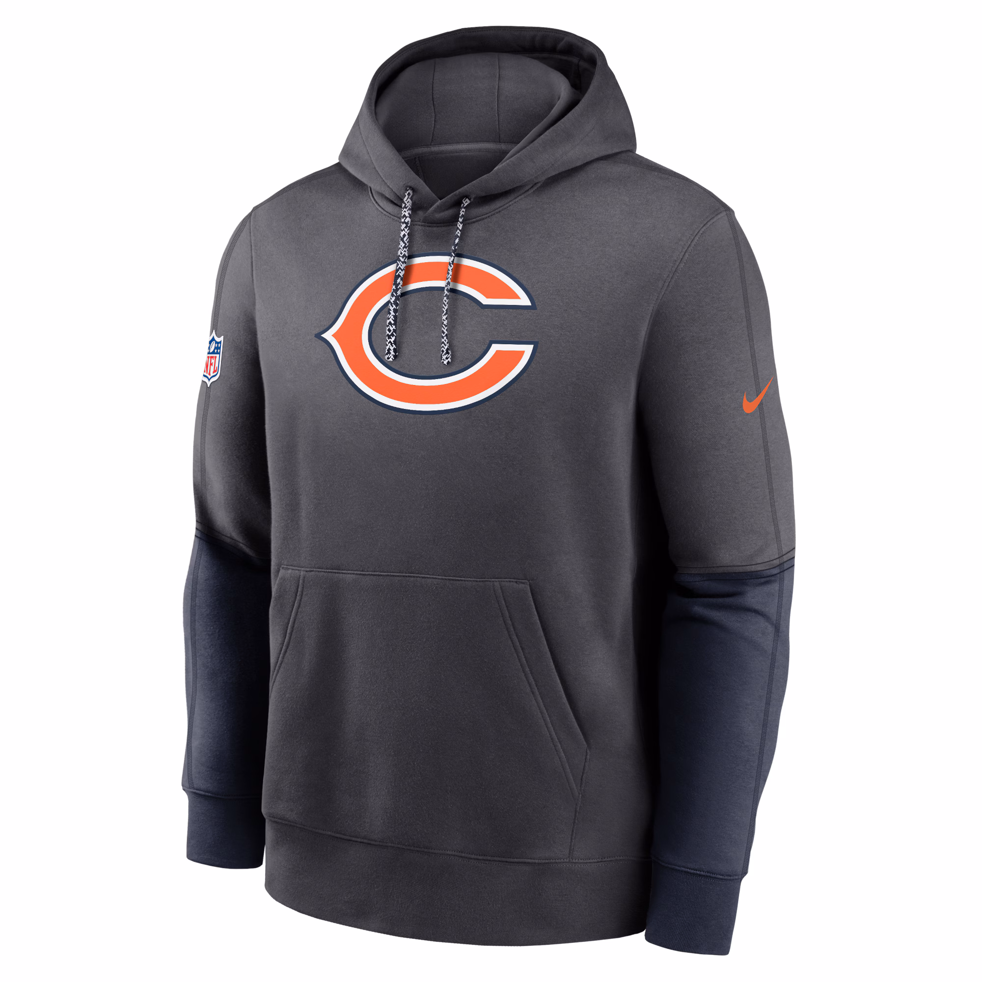 Chicago Bears 2024 Sideline Club Pullover Hoodie - Navy