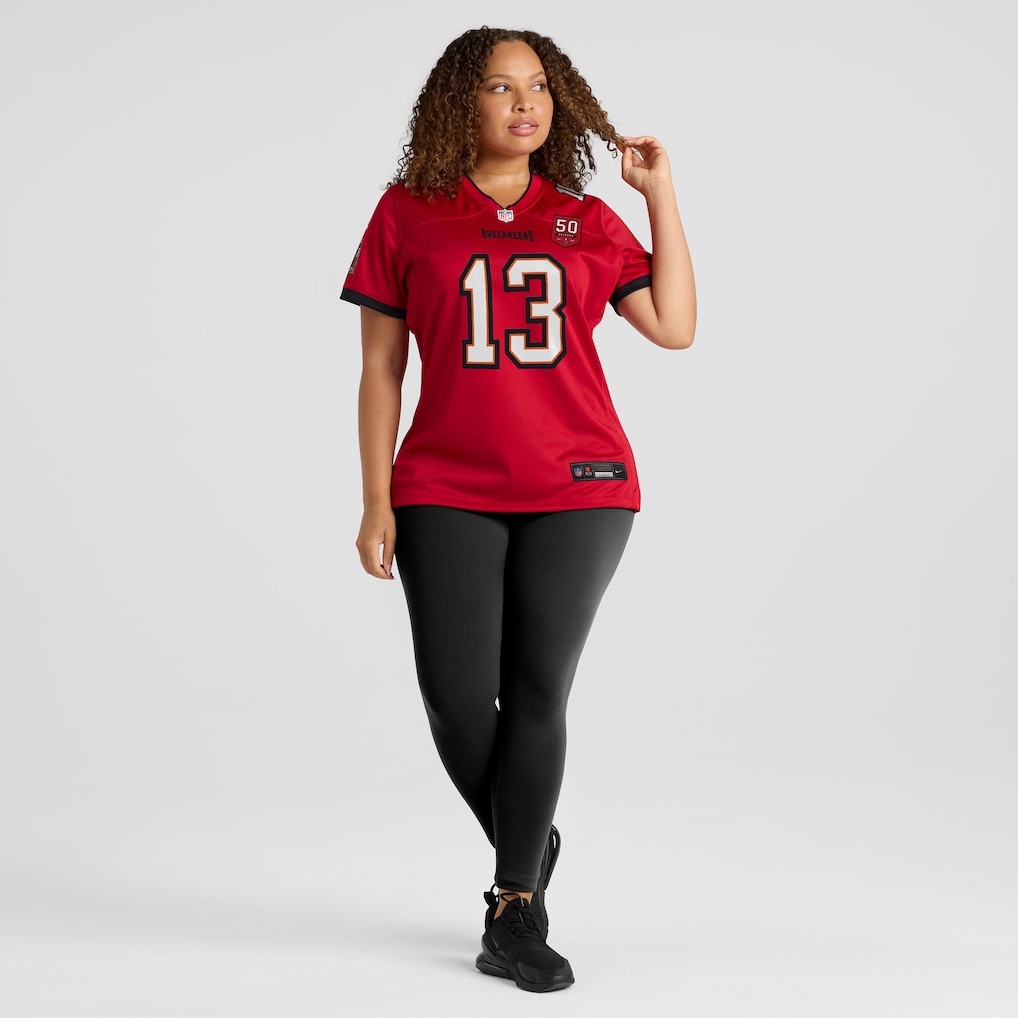 Mike Evans #13 Tampa Bay Buccaneers Women's 50th Season Team Game Jersey - Red