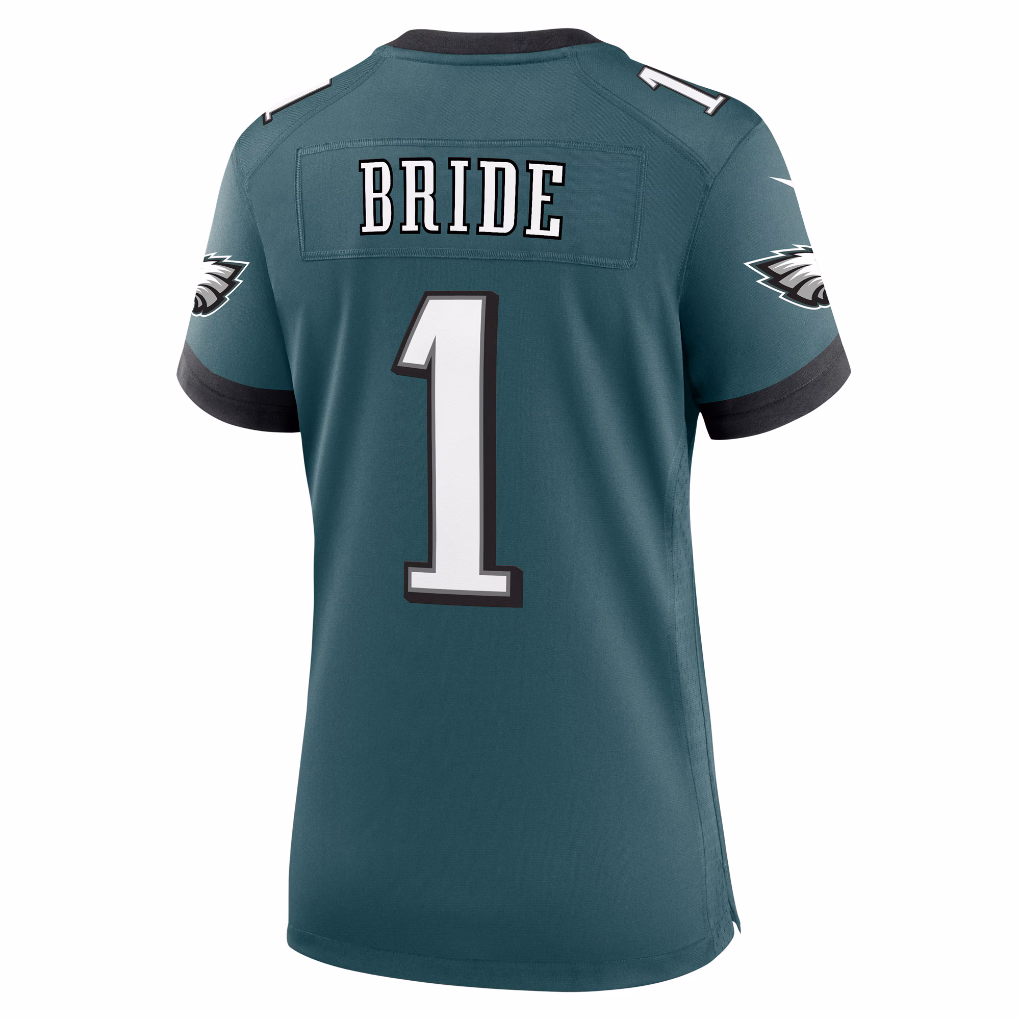 Number 1 Bride Philadelphia Eagles Women's Game Jersey - Midnight Green