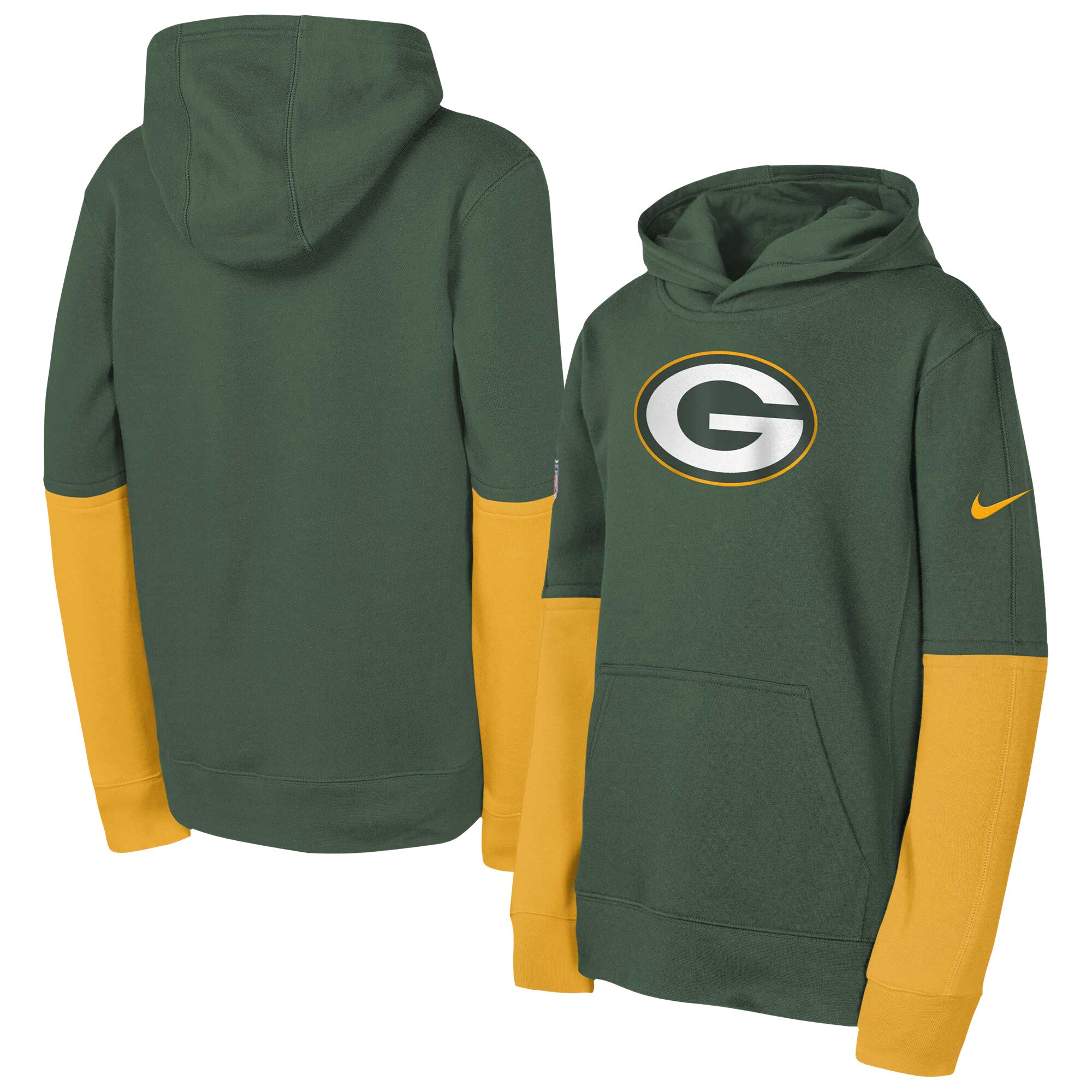 Green Bay Packers Youth  Team Issue Club Pullover Hoodie - Green