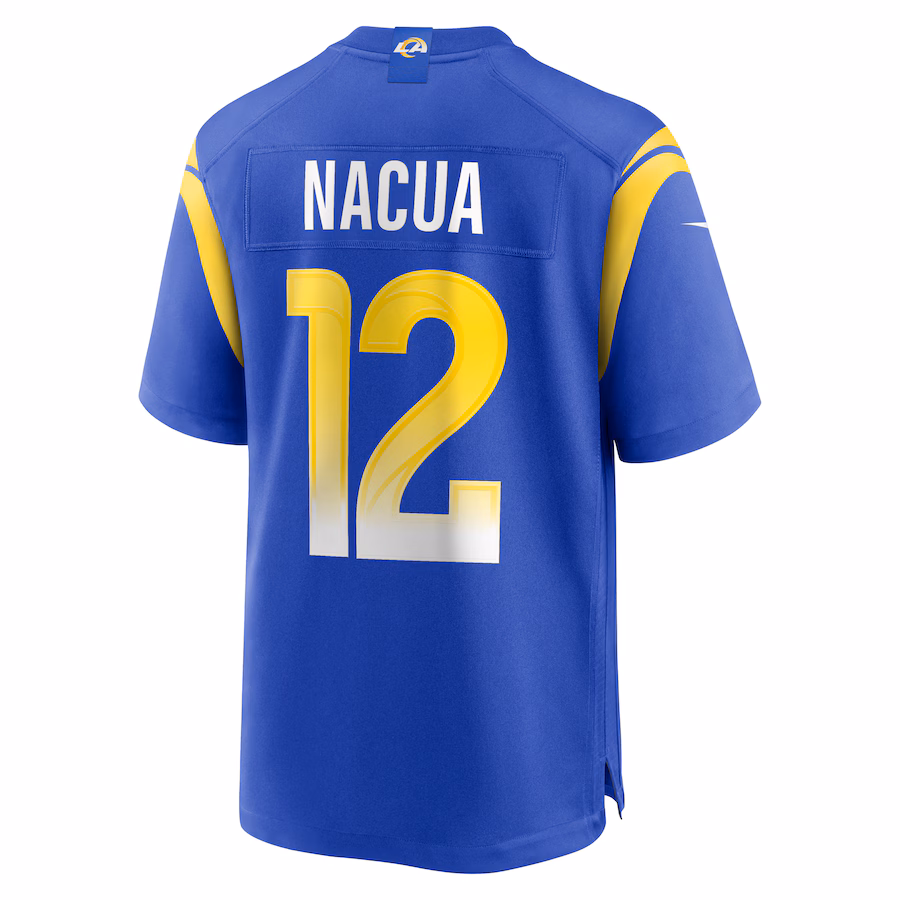 Men's Puka Nacua #12 Royal Los Angeles Rams Game Player Jersey