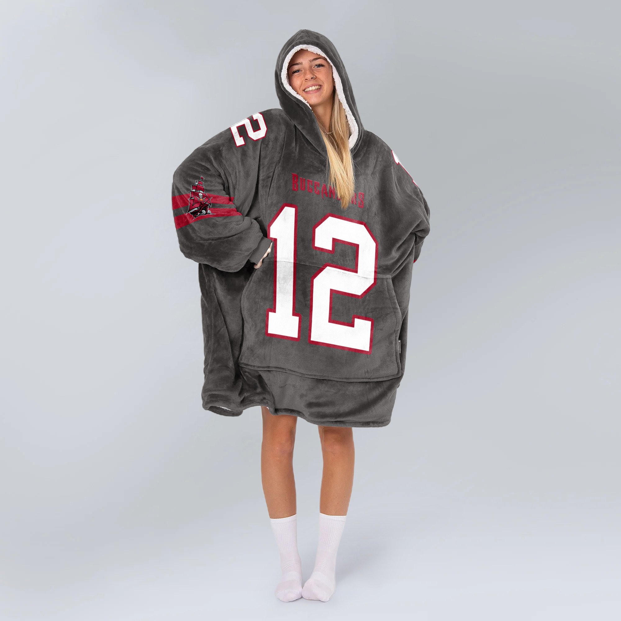 Adult 12 Tampa Bay Football Unisex Blanket Hoodie