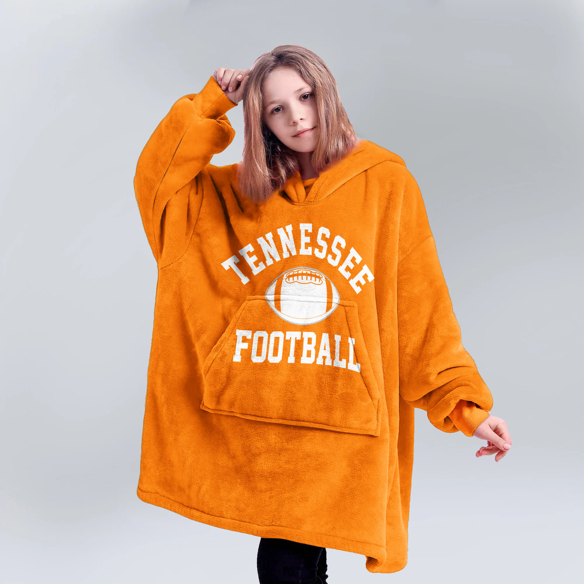 Adult Tennessee Football Unisex Blanket Hoodie