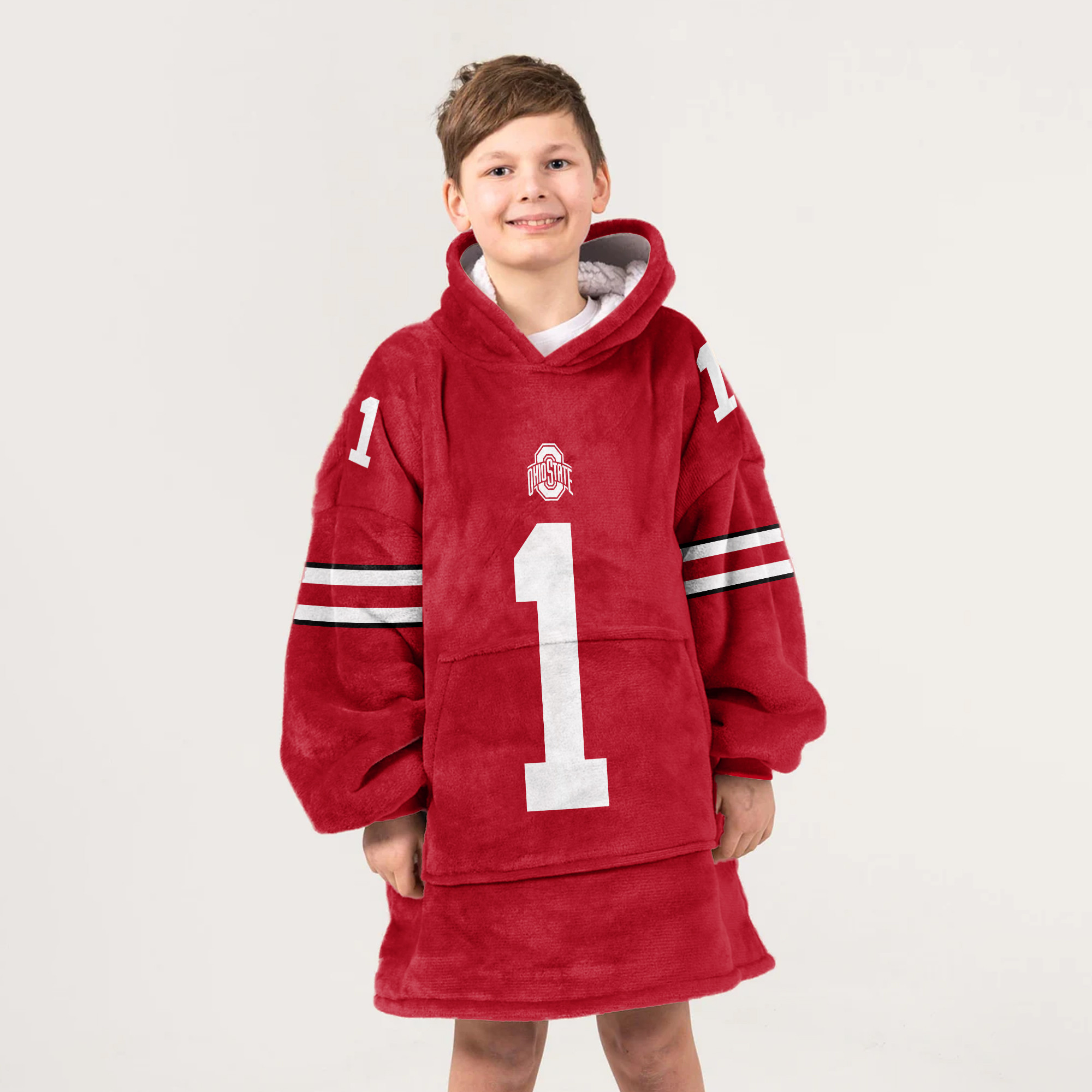 Kid #1 Ohio State Football Unisex Blanket Hoodie