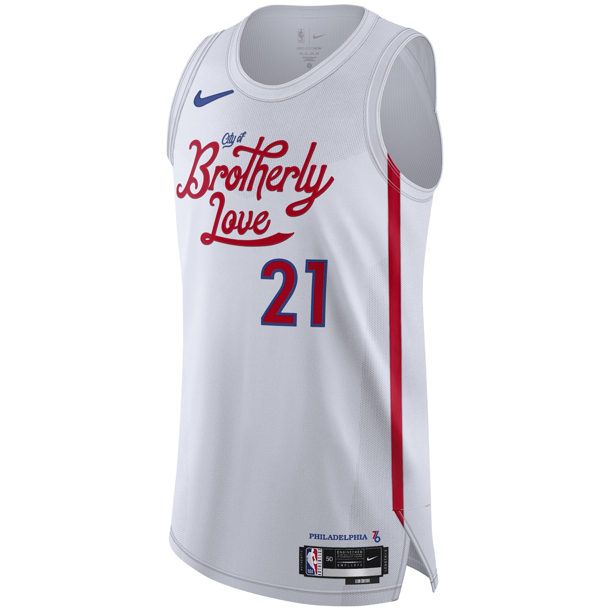 Joel Embiid Philadelphia 76ers  2022/23 Authentic Jersey - City Edition - White