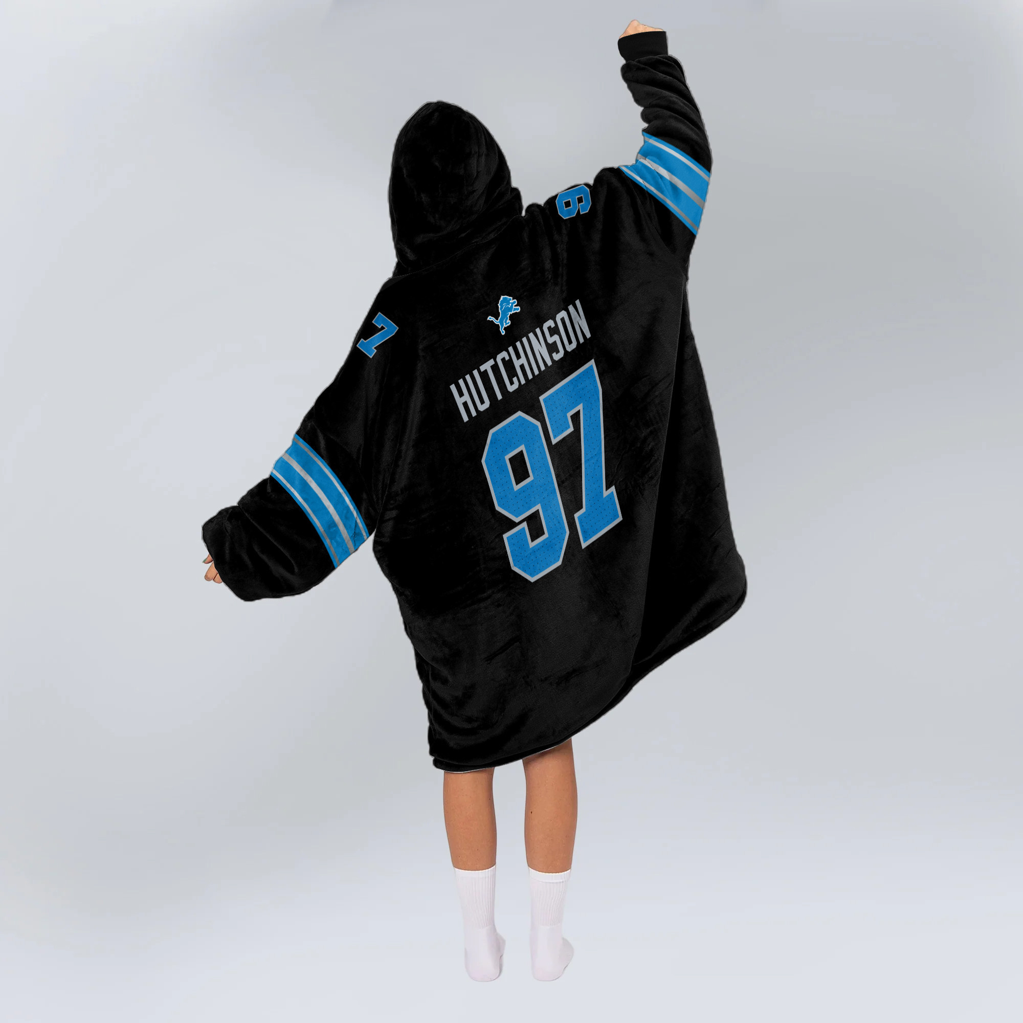 Adult 97 Detroit Lions Football Unisex Blanket Hoodie