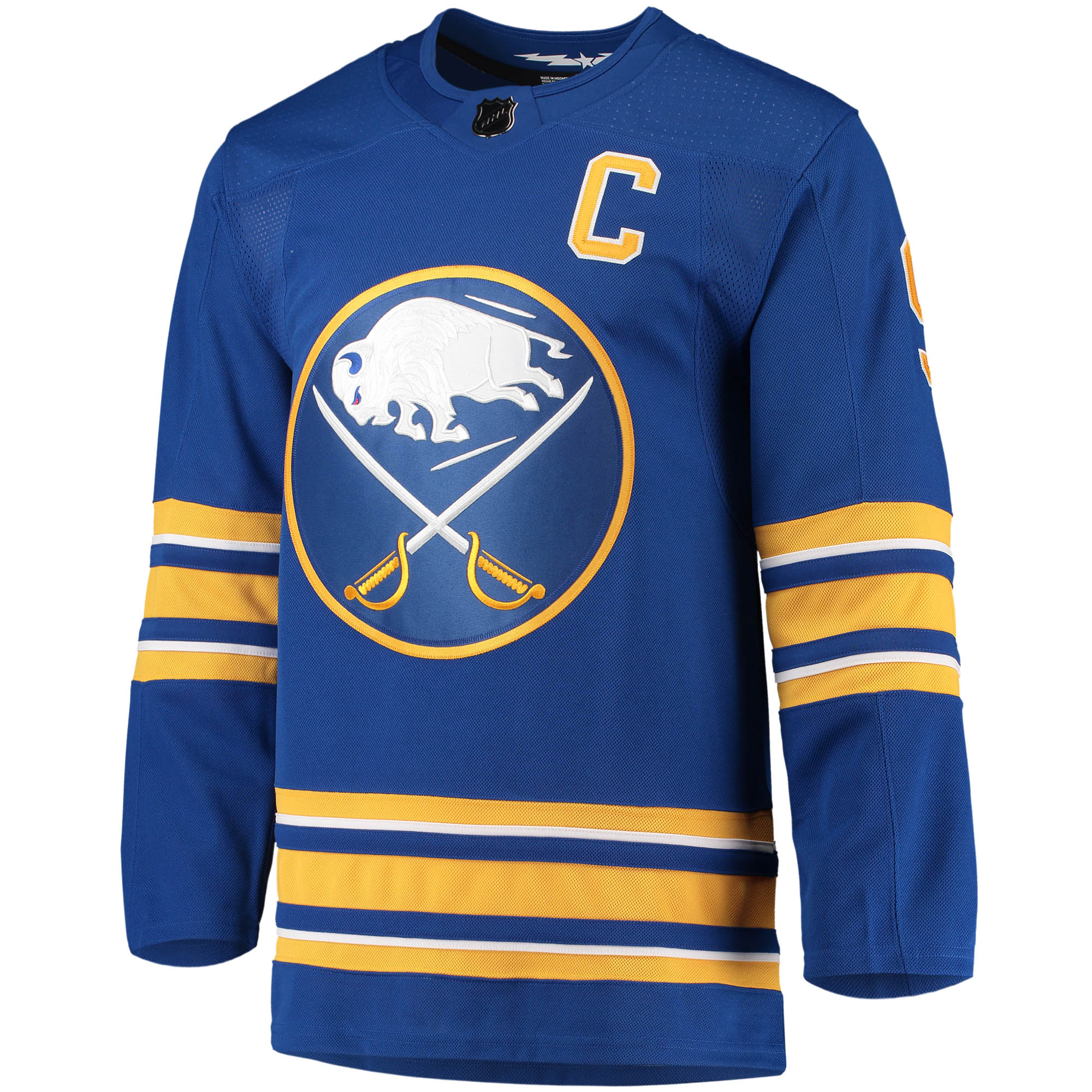 Jack Eichel Buffalo Sabres  Home Captain Patch Primegreen Authentic Pro Player Jersey - Royal