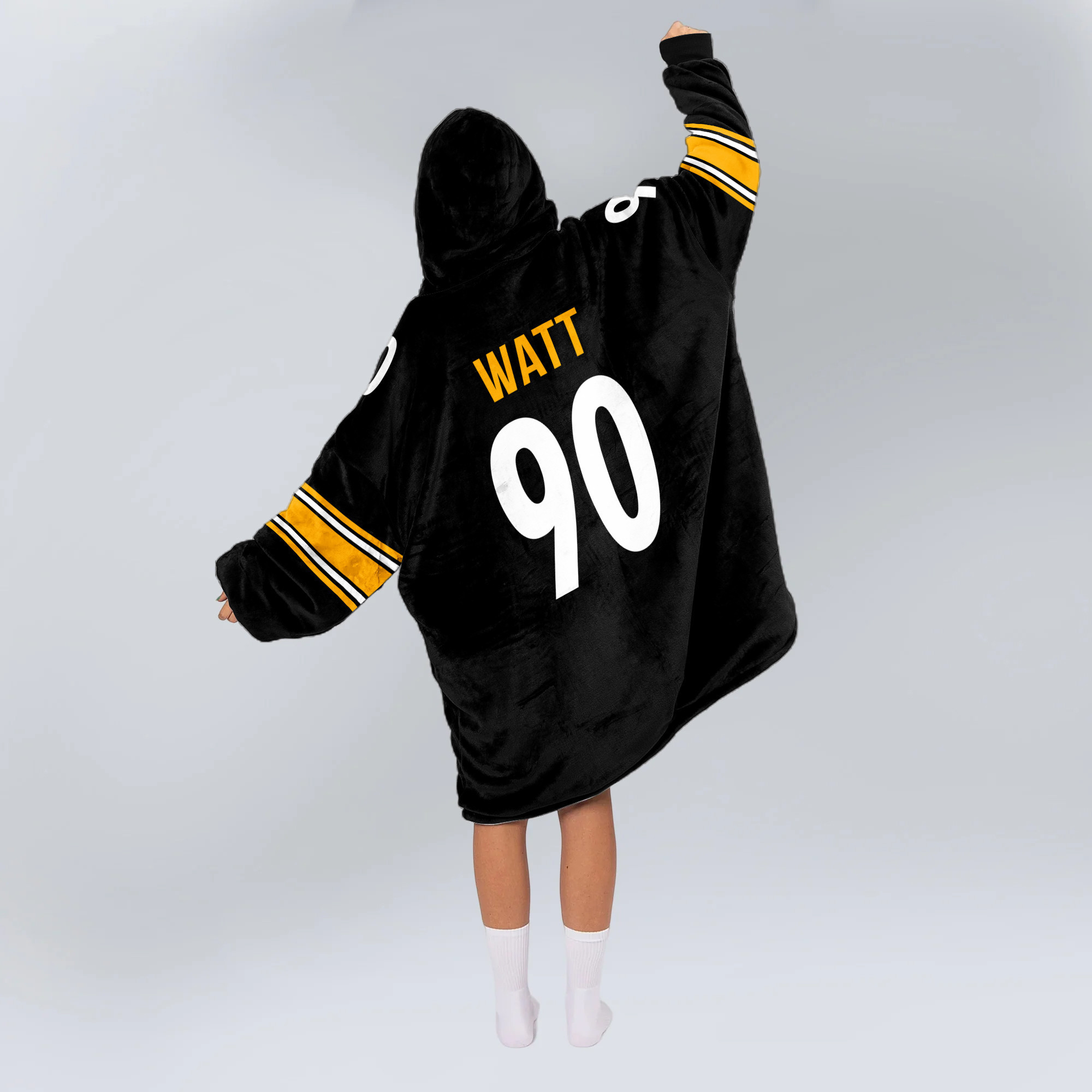 Adult 90 Pittsburgh Football Unisex Blanket Hoodie