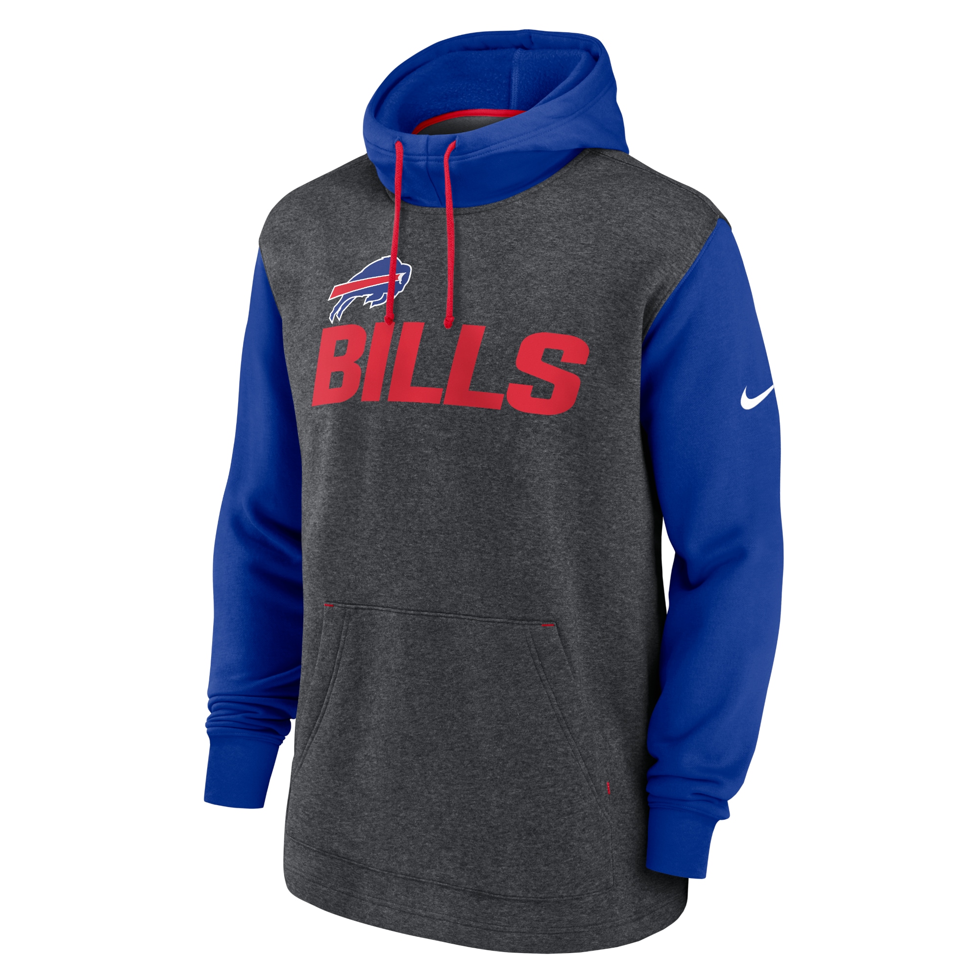 Buffalo Bills Surrey Legacy Pullover Hoodie - Heathered Charcoal/Royal
